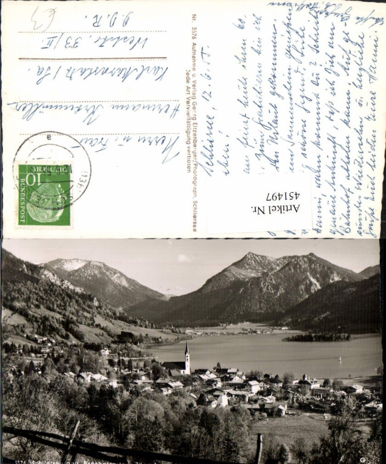 451497,Schliersee Totale geg. Brecherspitz Bergkulisse