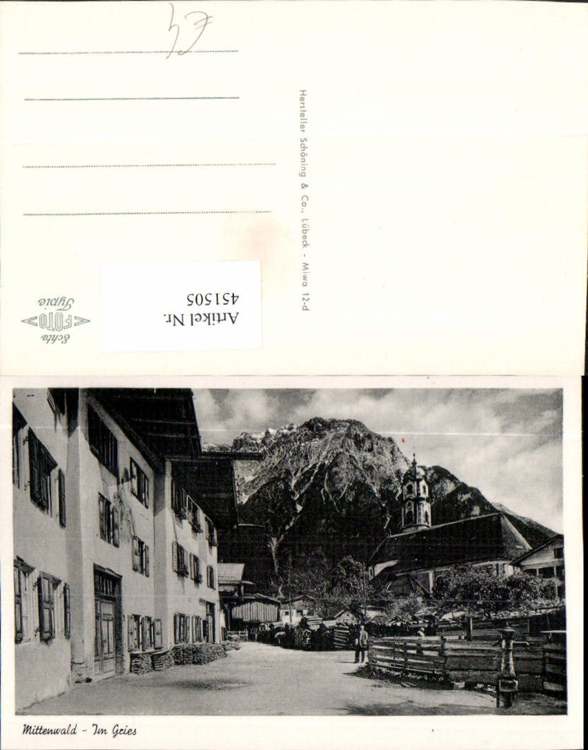 451505,Mittenwald Im Gries Kirche Bergkulisse