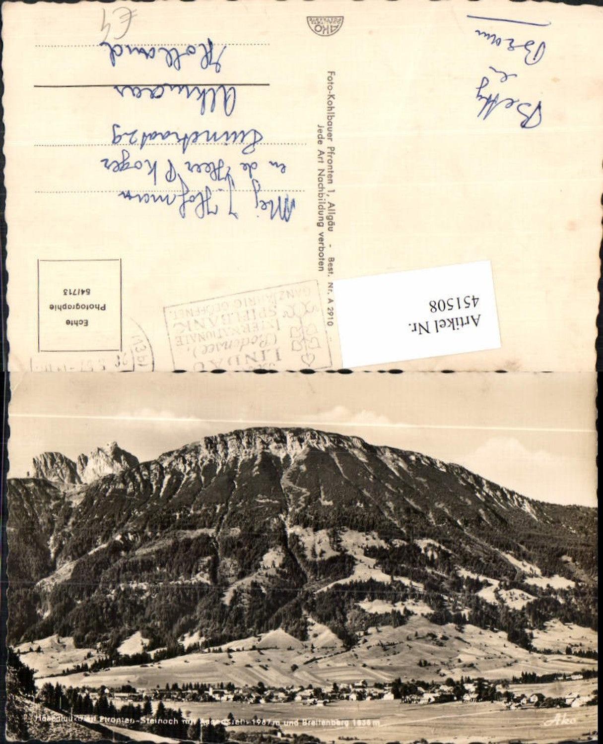 451508,Pfronten Steinach im Allgäu Totale Bergkulisse