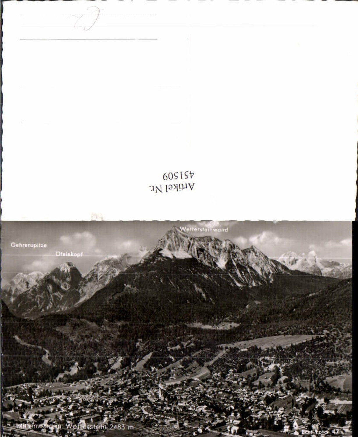 451509,Mittenwald Totale m. Wetterstein Bergkulisse