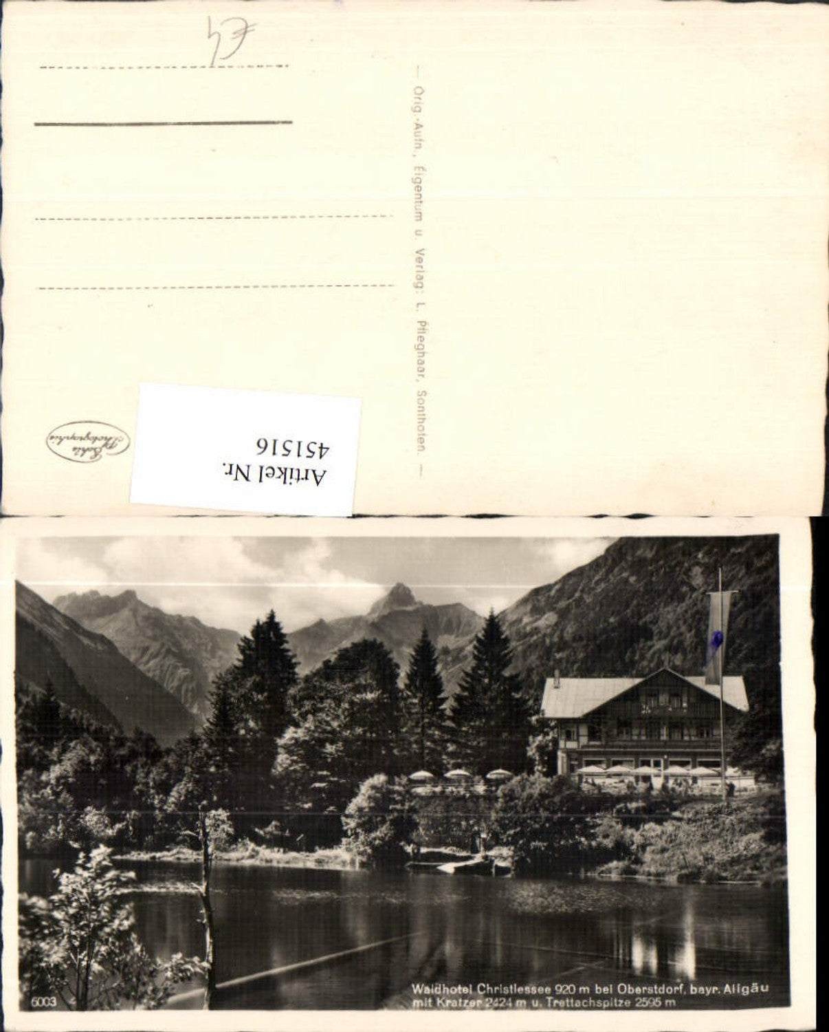 451516,Waldhotel Christlessee b. Oberstdorf Bergkulisse