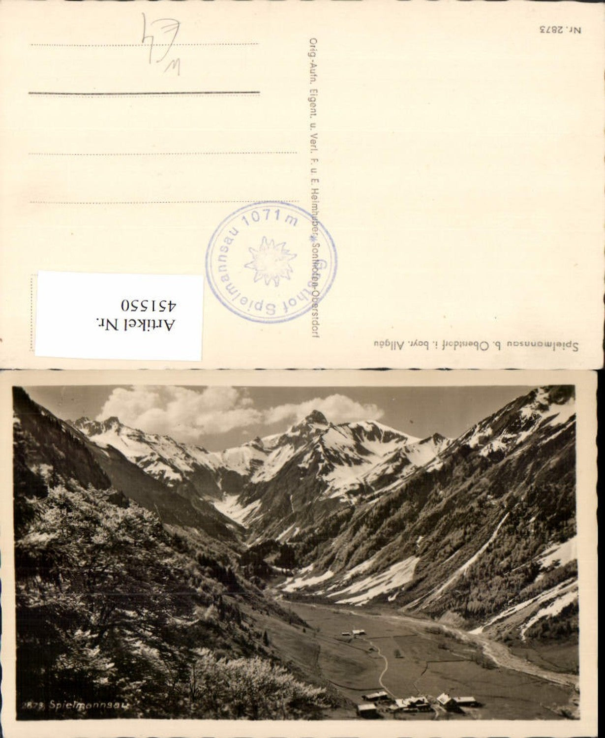 451550,Spielmannsau b. Oberstdorf im Allgäu Bergkulisse