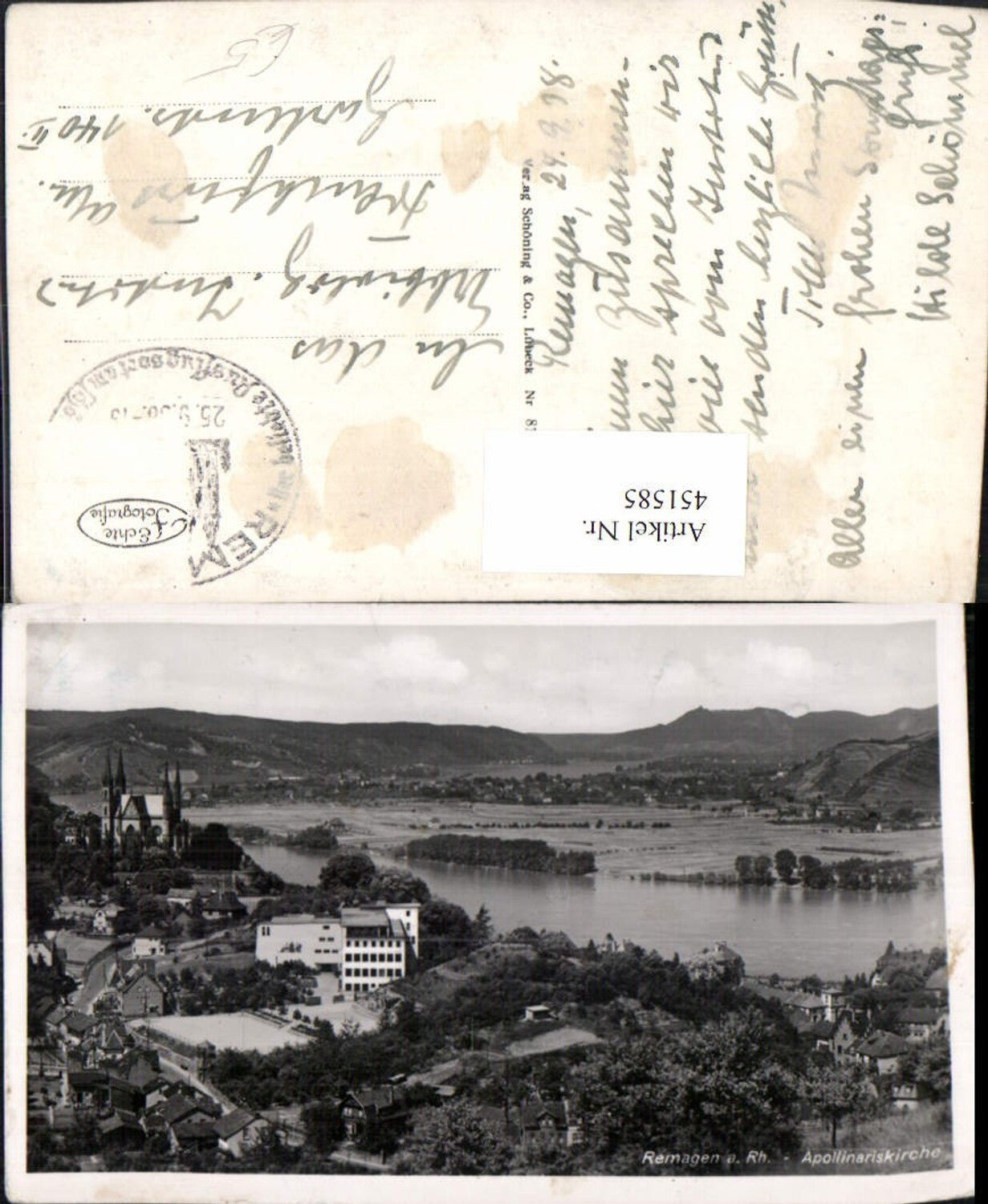 451585,Remagen am Rhein Teilansicht m. Apollinariskirche Kirche
