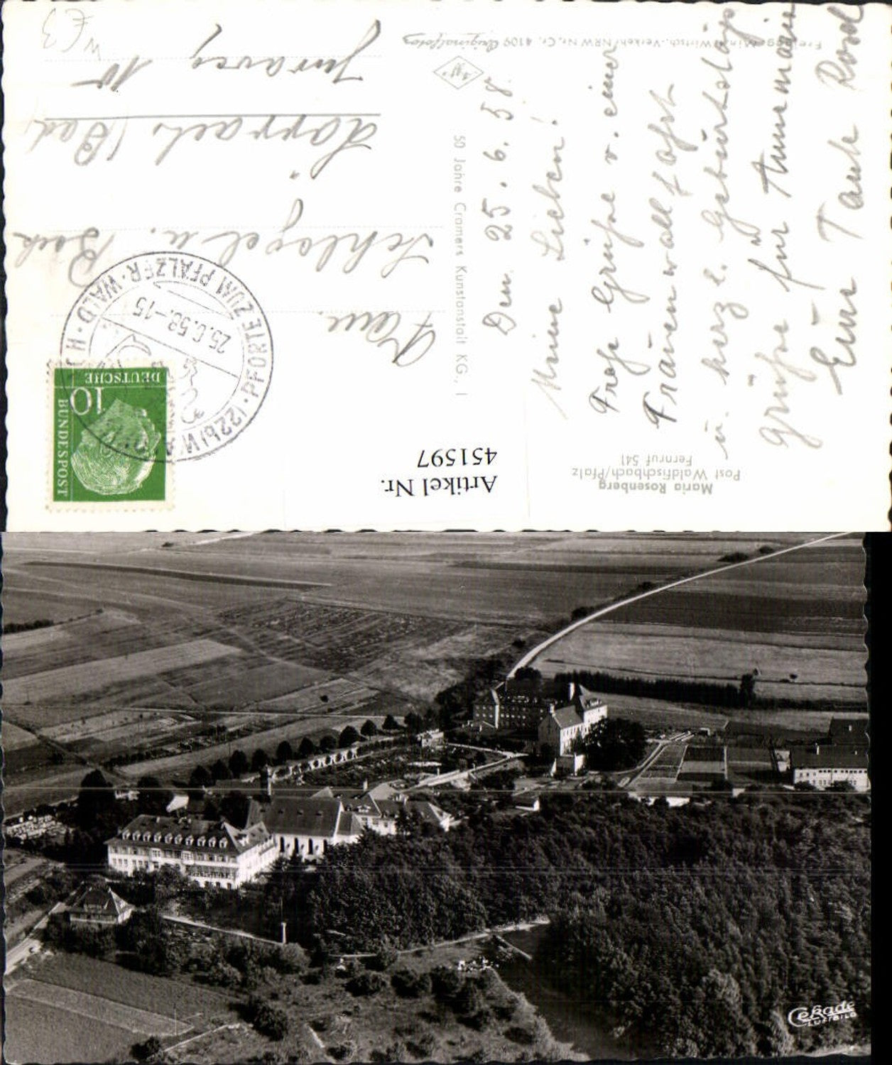 451597,Maria Rosenberg b. Waldfischbach Kloster Fliegeraufnahme