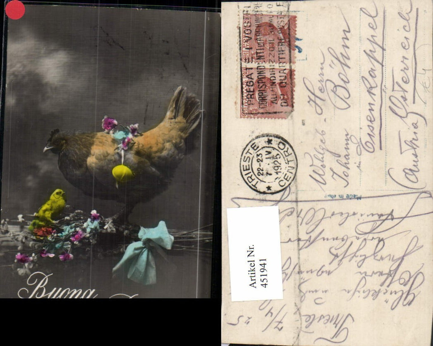 451941,Ostern Huhn Küken Palmkätzchen Blumen