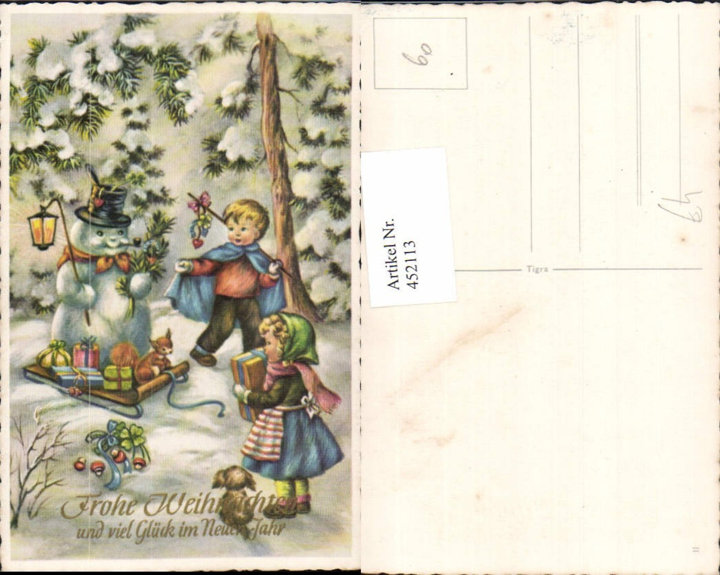 452113, Artist AK Snowman Sled Children's Gifts