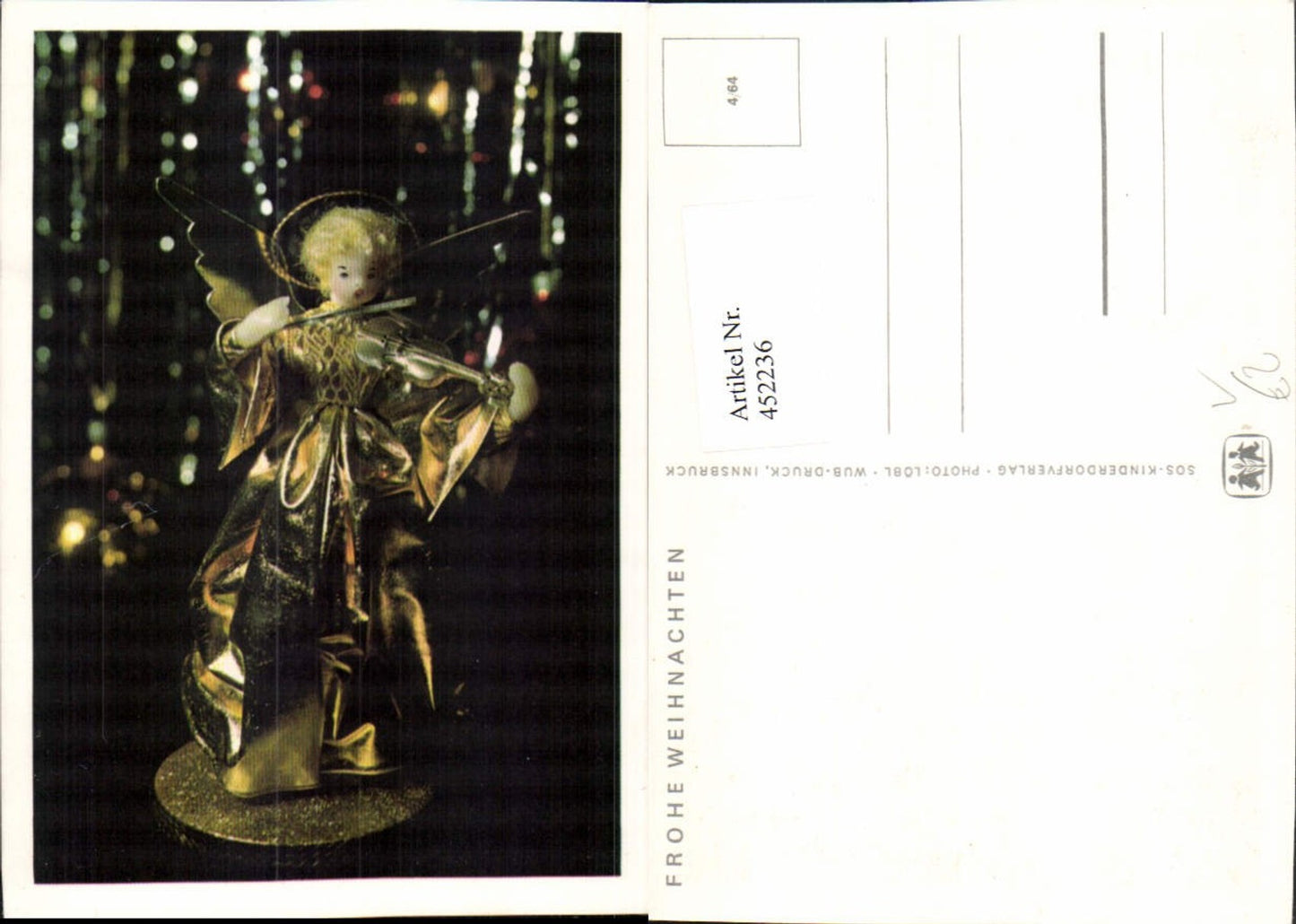 452236,Weihnachten Engel Geige Figur pub SOS-Kinderdorf 4/64
