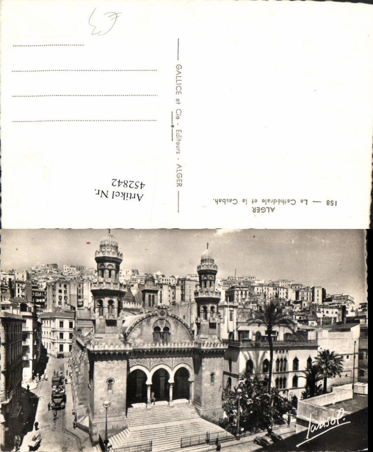 452842,Algeria Alger Algier La Cathedrale et la Casbah Kirche