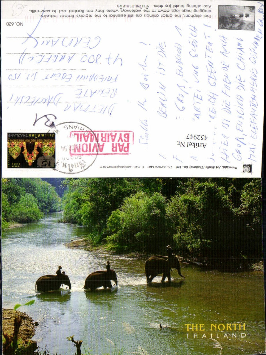 452947,Thailand Elephant Elefanten Fluss Überquerung