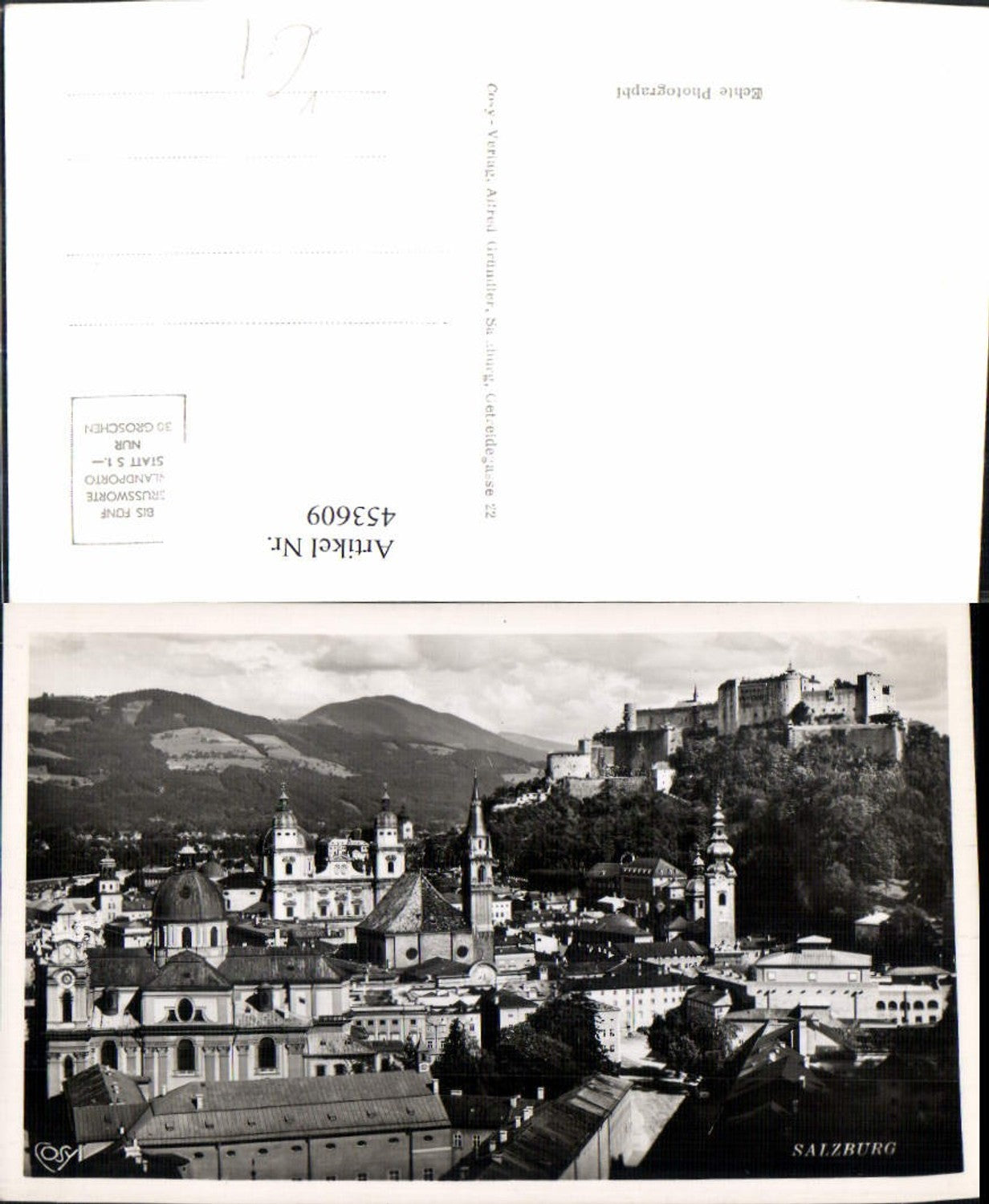 453609,Salzburg Teilansicht m. Festung pub Cosy