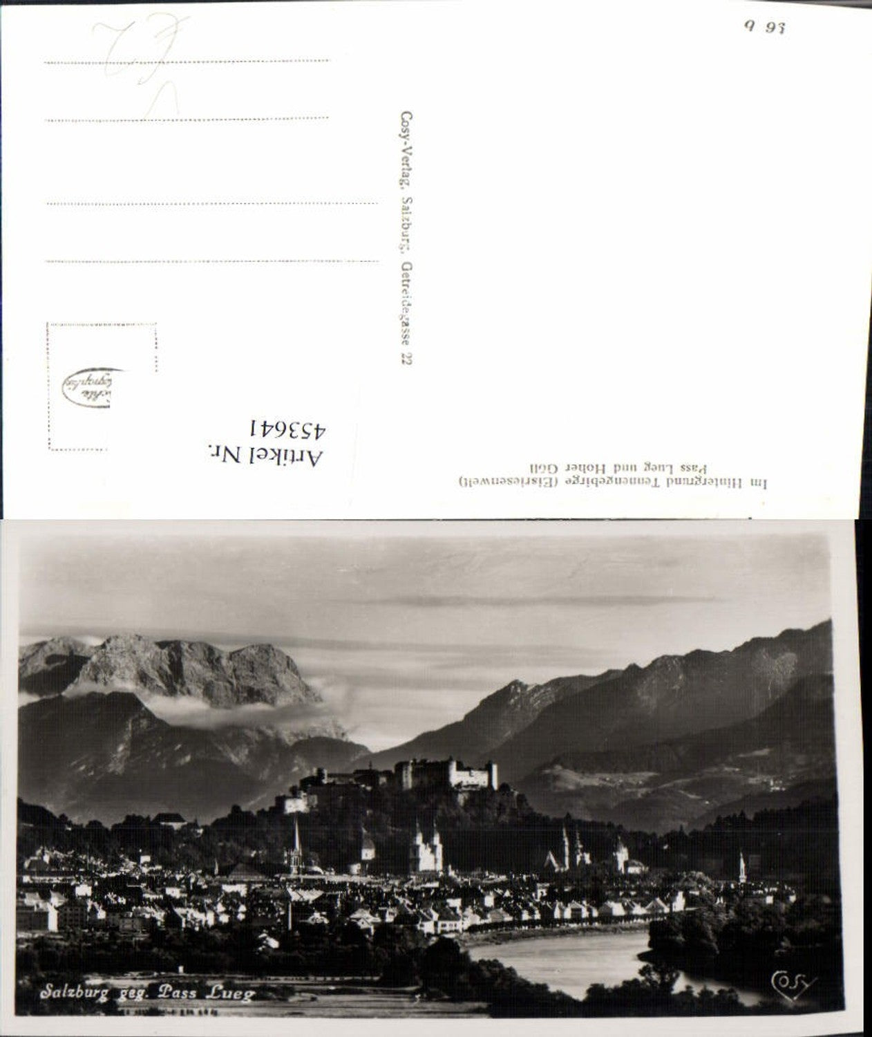 453641,Salzburg Totale geg. Pass Lueg Bergkulisse pub Cosy