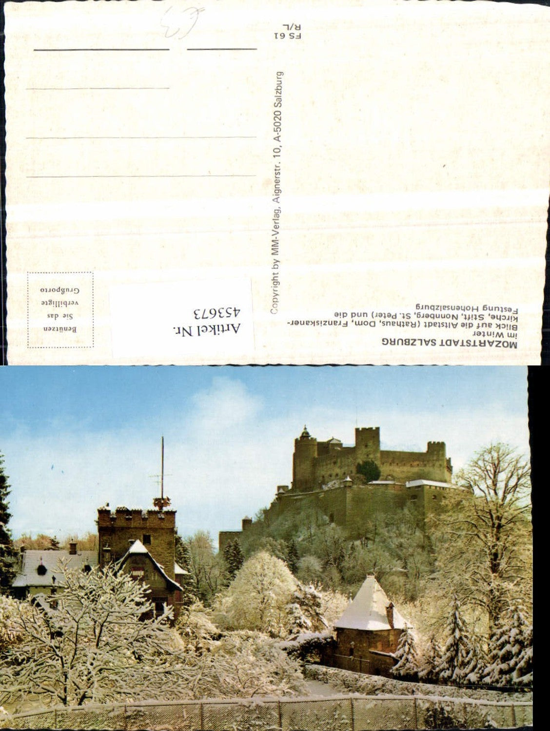 453673,Salzburg Festung Hohensalzburg Winterbild