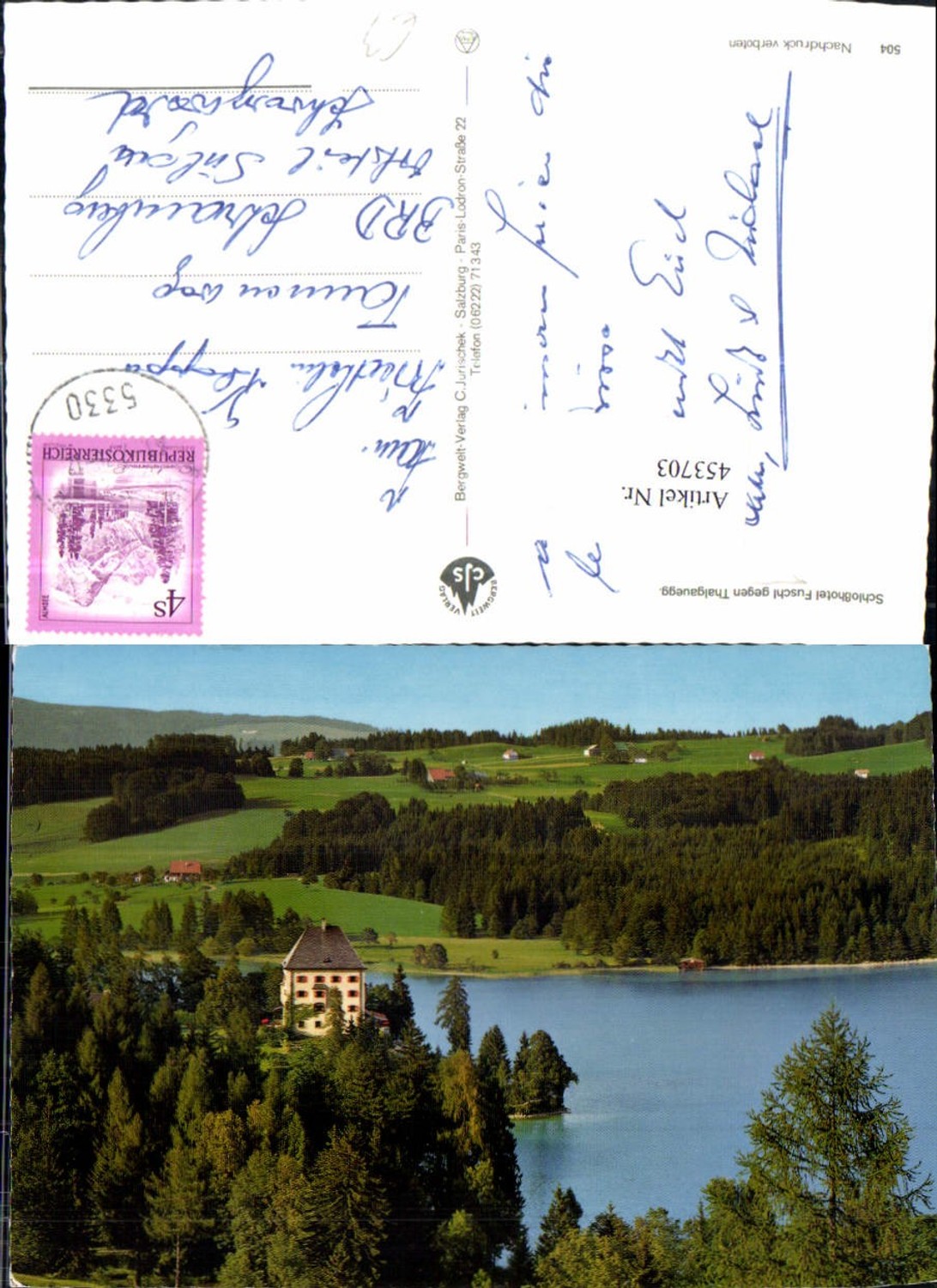453703, Fuschl am See Schlosshotel opposite Thalgauegg