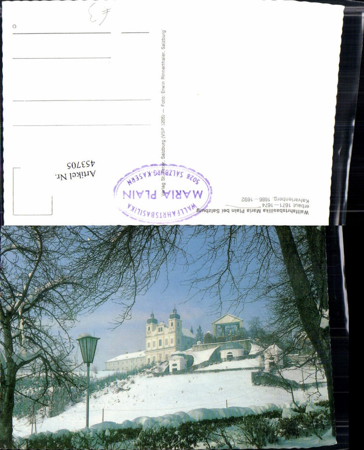 453705, Maria Plain near Salzburg, Pilgrimage Basilica Church, Winter Scene