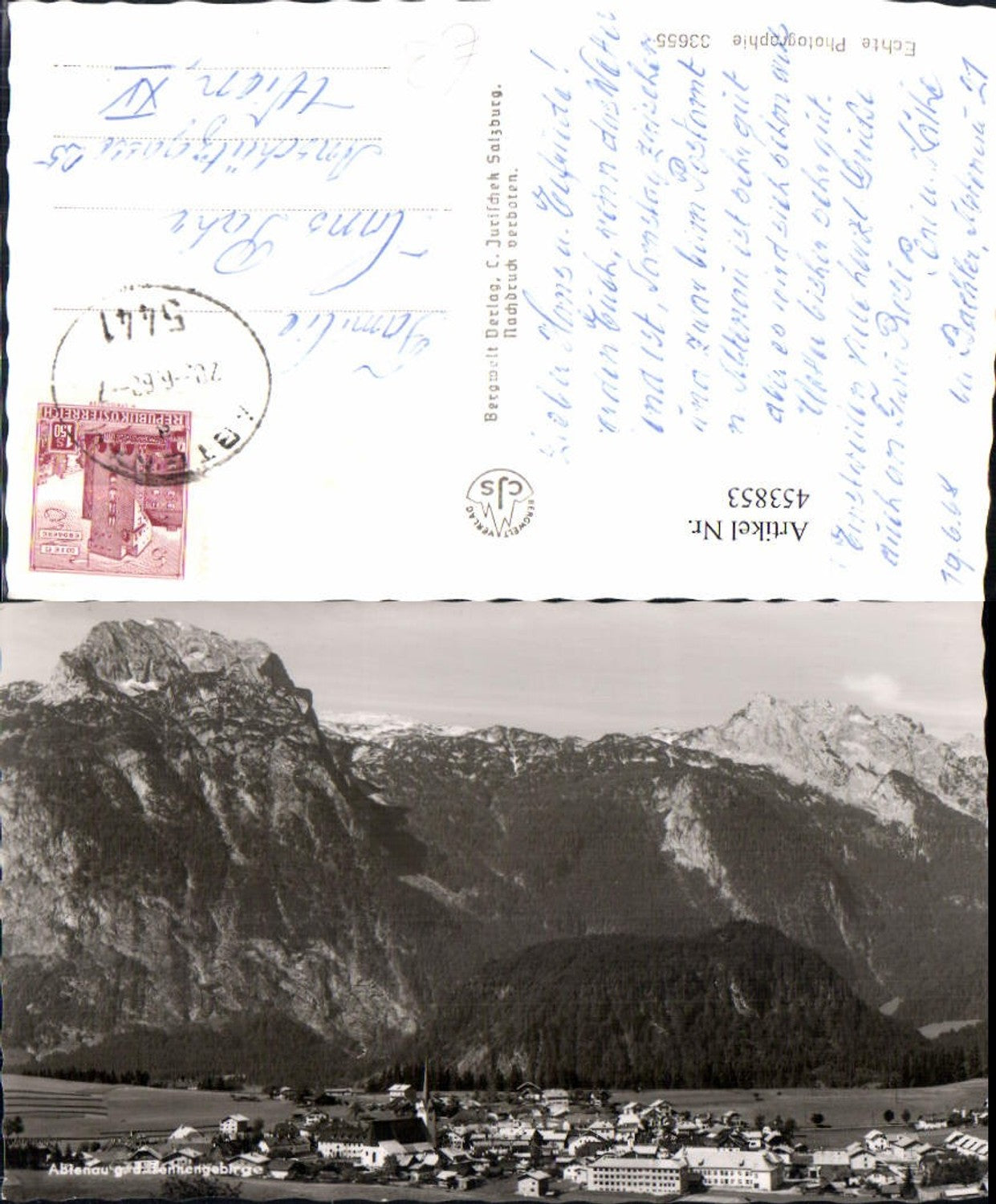 453853,Abtenau Totale geg. Tennengebirge Bergkulisse