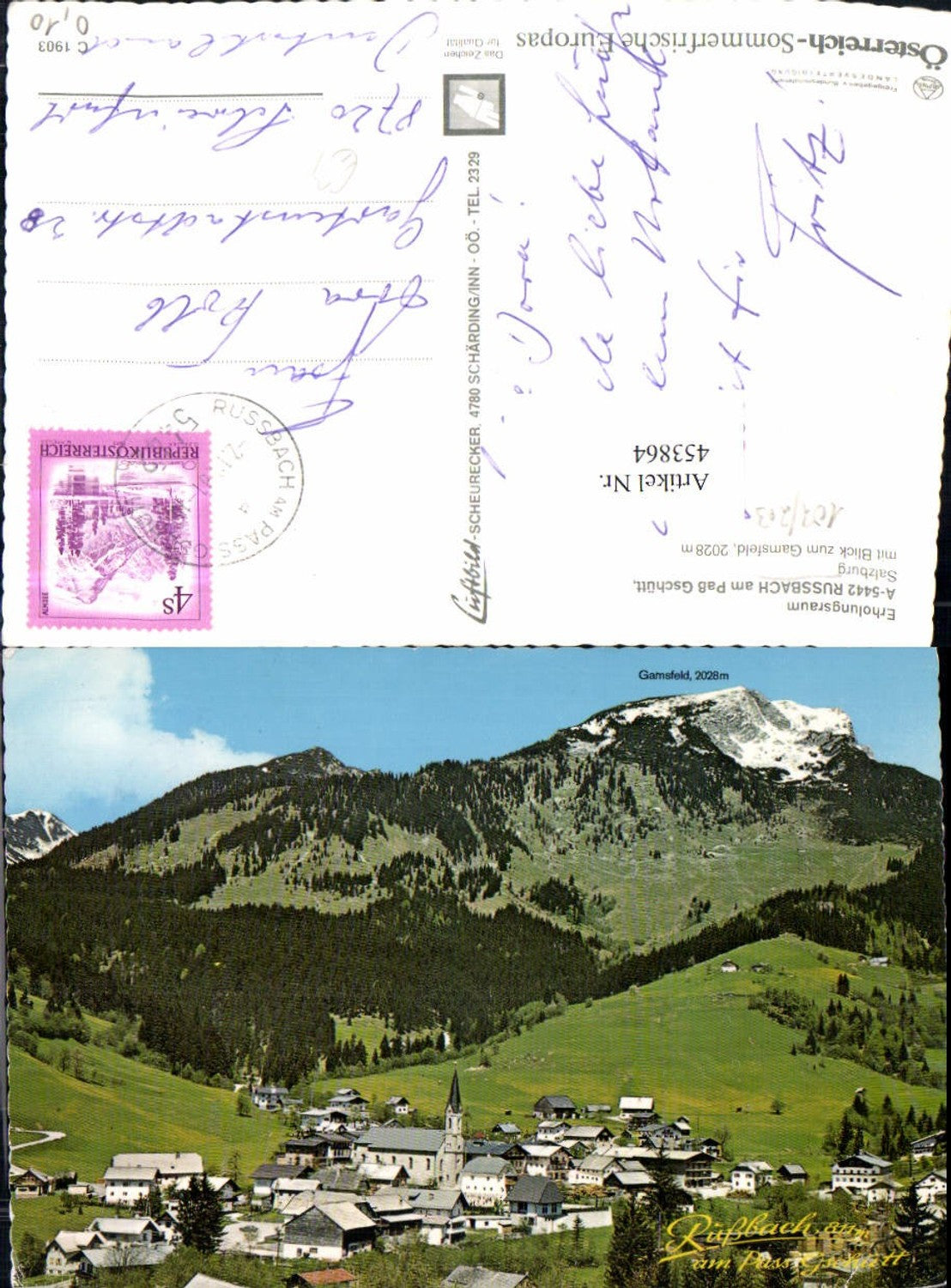 453864,Rußbach am Pass Gschütt Totale Bergkulisse