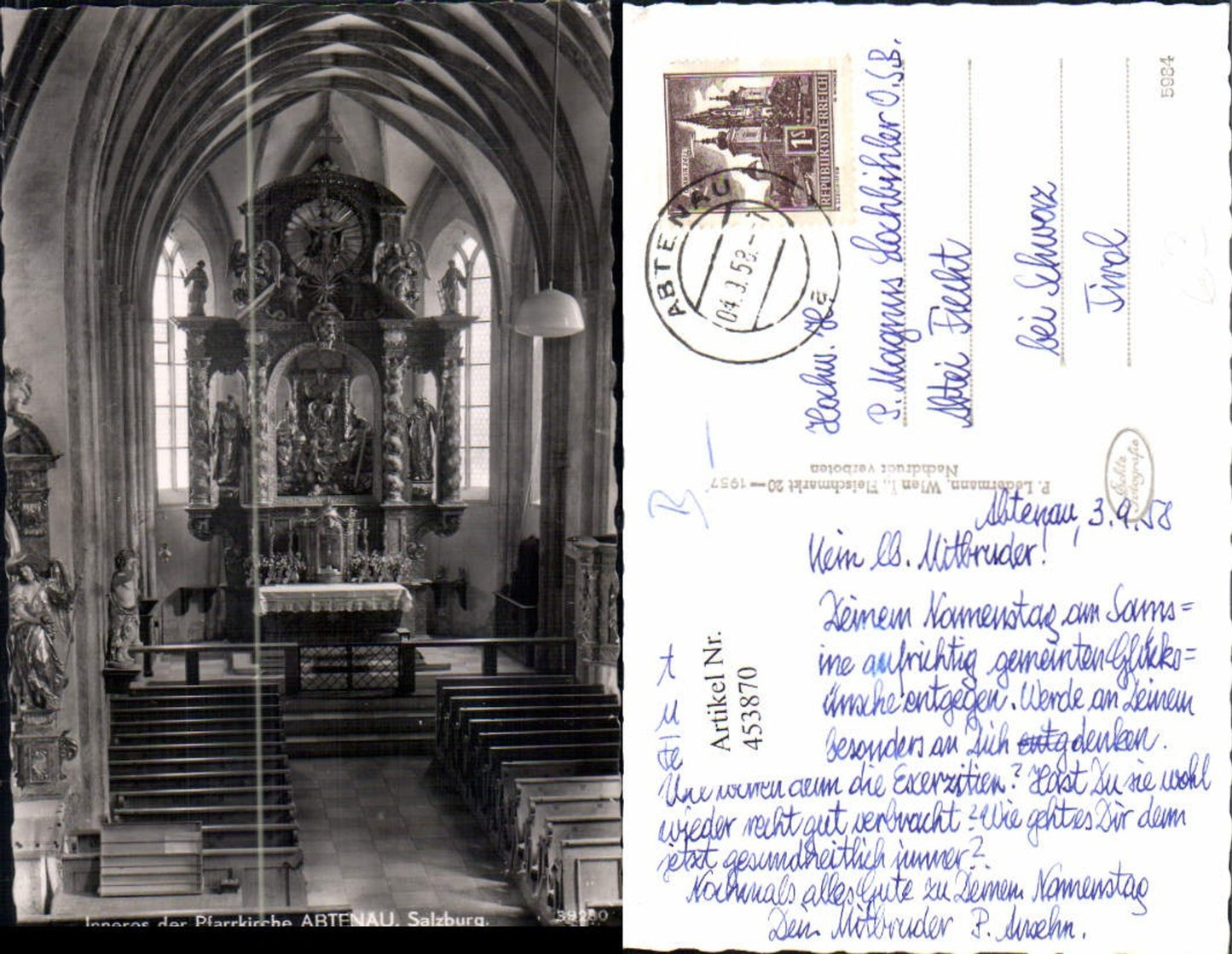 453870,Abtenau Pfarrkirche Kirche Innenansicht