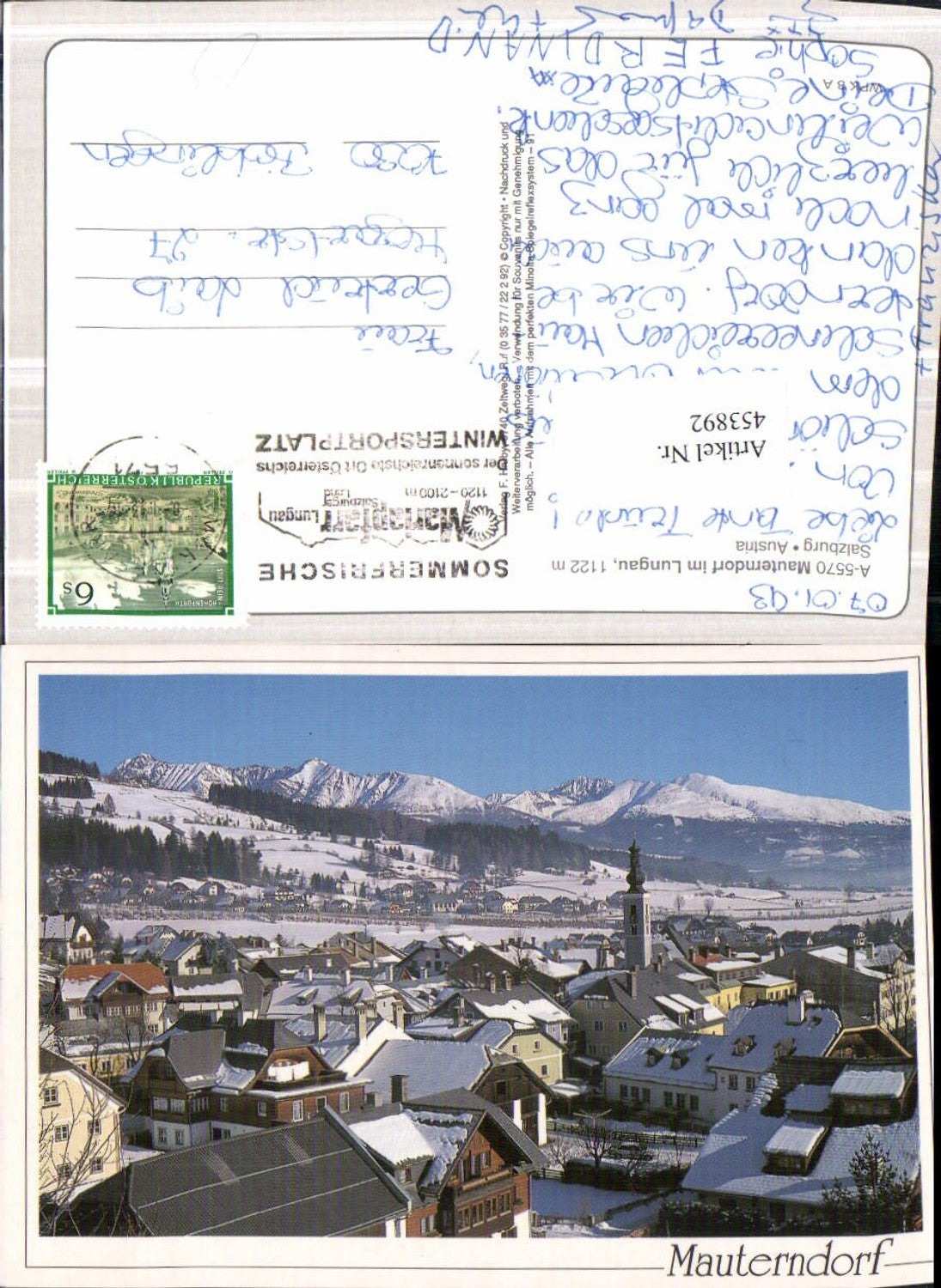 453892,Mauterndorf im Lungau Totale Bergkulisse Winterbild