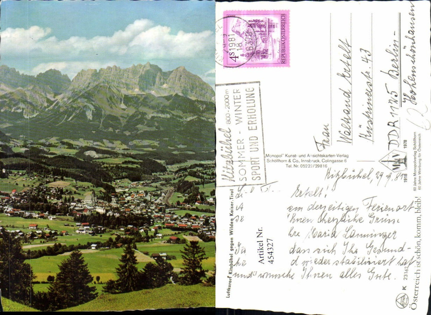 Alte Ansichtskarte – Old Postcard