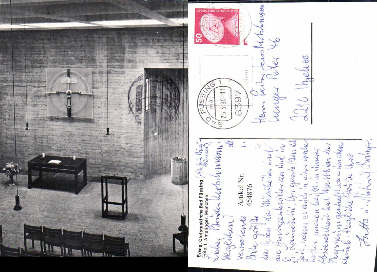 454876,Bad Füssing Evang. Christuskirche Kirche Innenansicht