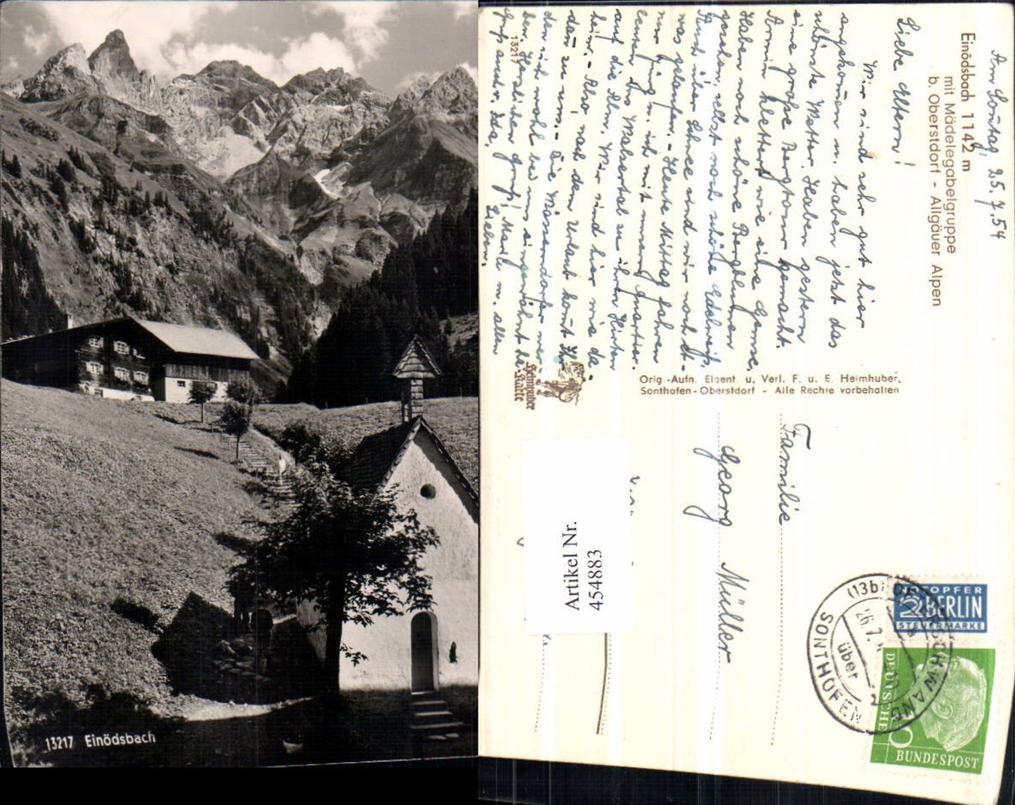 454883, Einödsbach near Oberstdorf, Chapel, Mountain scenery