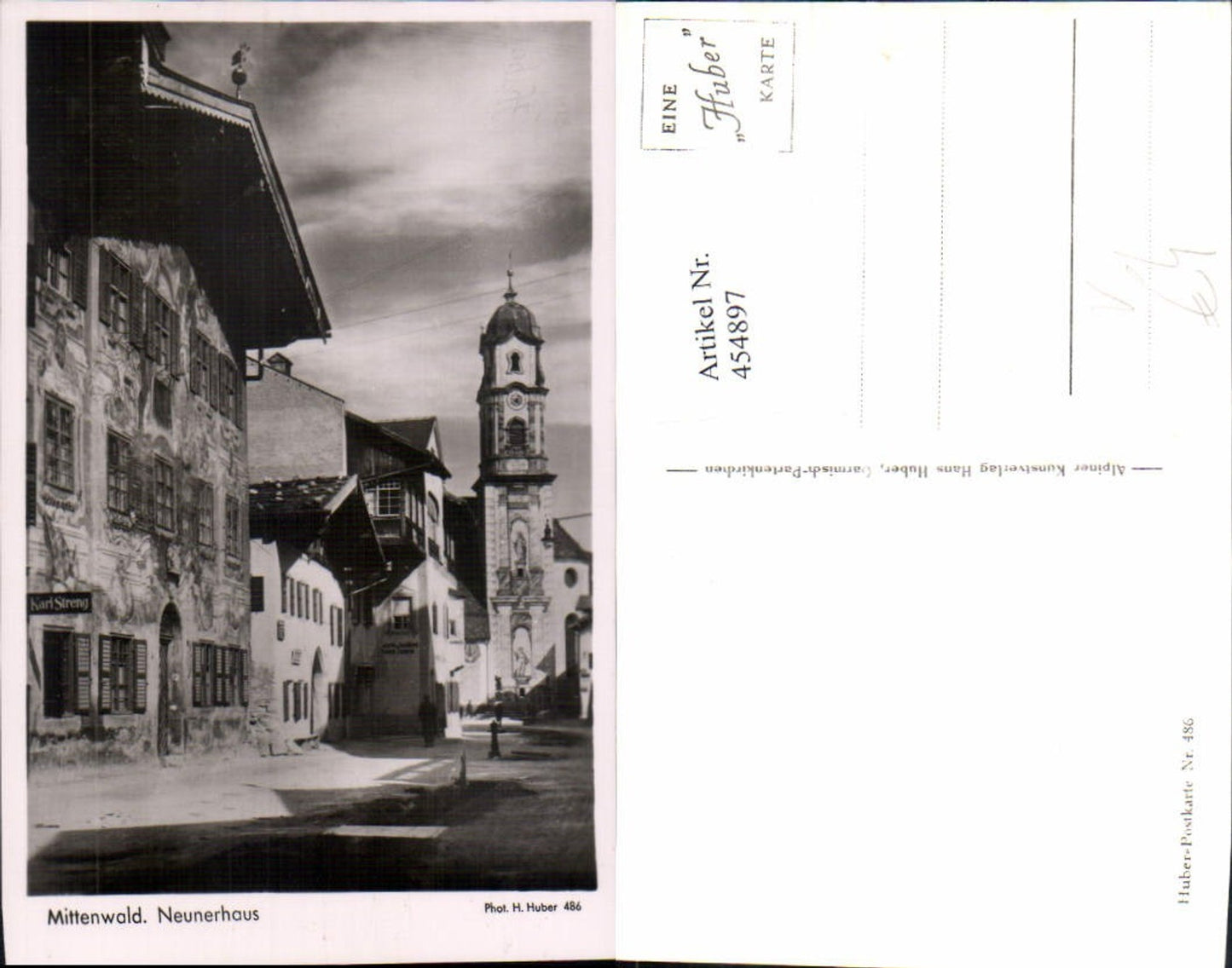 454897,Mittenwald Neunerhaus Kirche pub Foto H. Huber 486