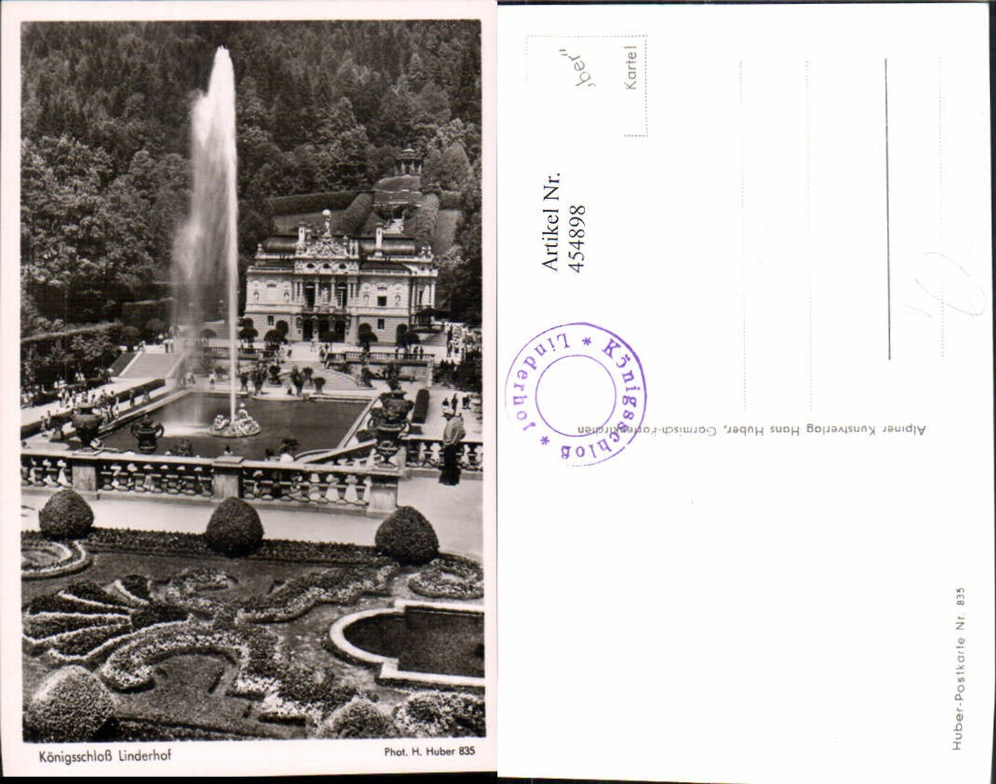 454898,Ettal Königsschloss Linderhof Fontäne pub H. Huber 835
