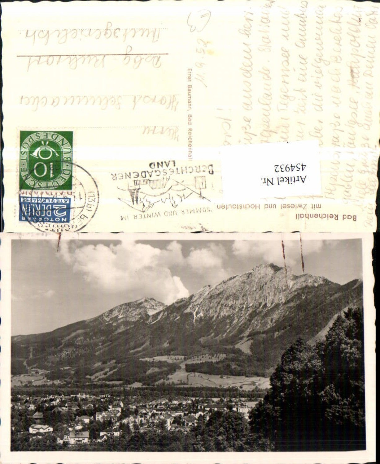454932,Bad Reichenhall Totale m. Zwiesel u. Hochstaufen Bergkulisse