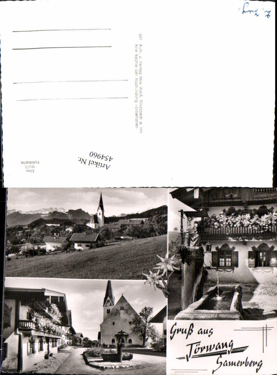 454960,Törwang Samerberg Totale Brunnen Kirche Mehrbildkarte