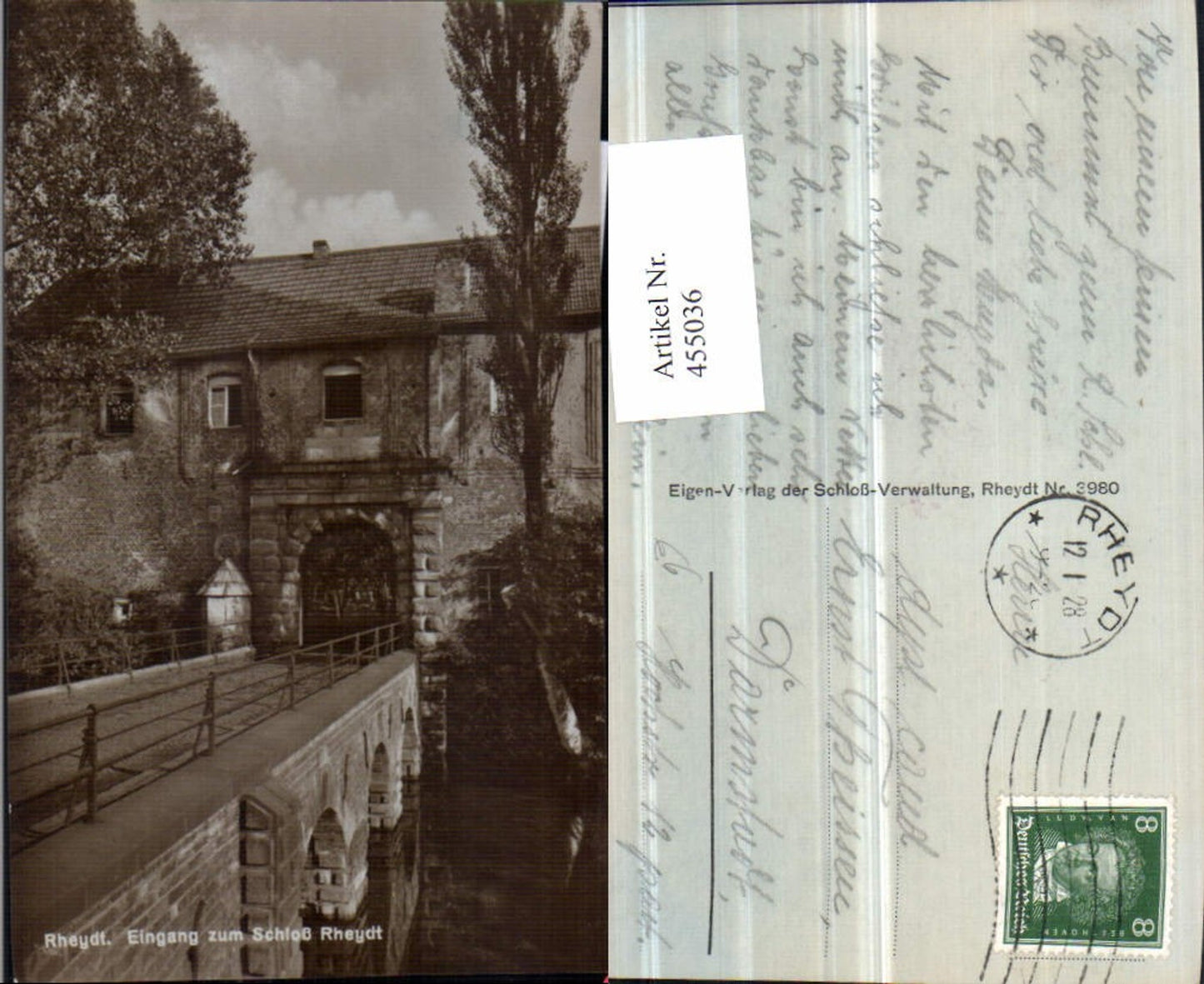455036,Mönchengladbach Rheydt Eingang zum Schloss Tor