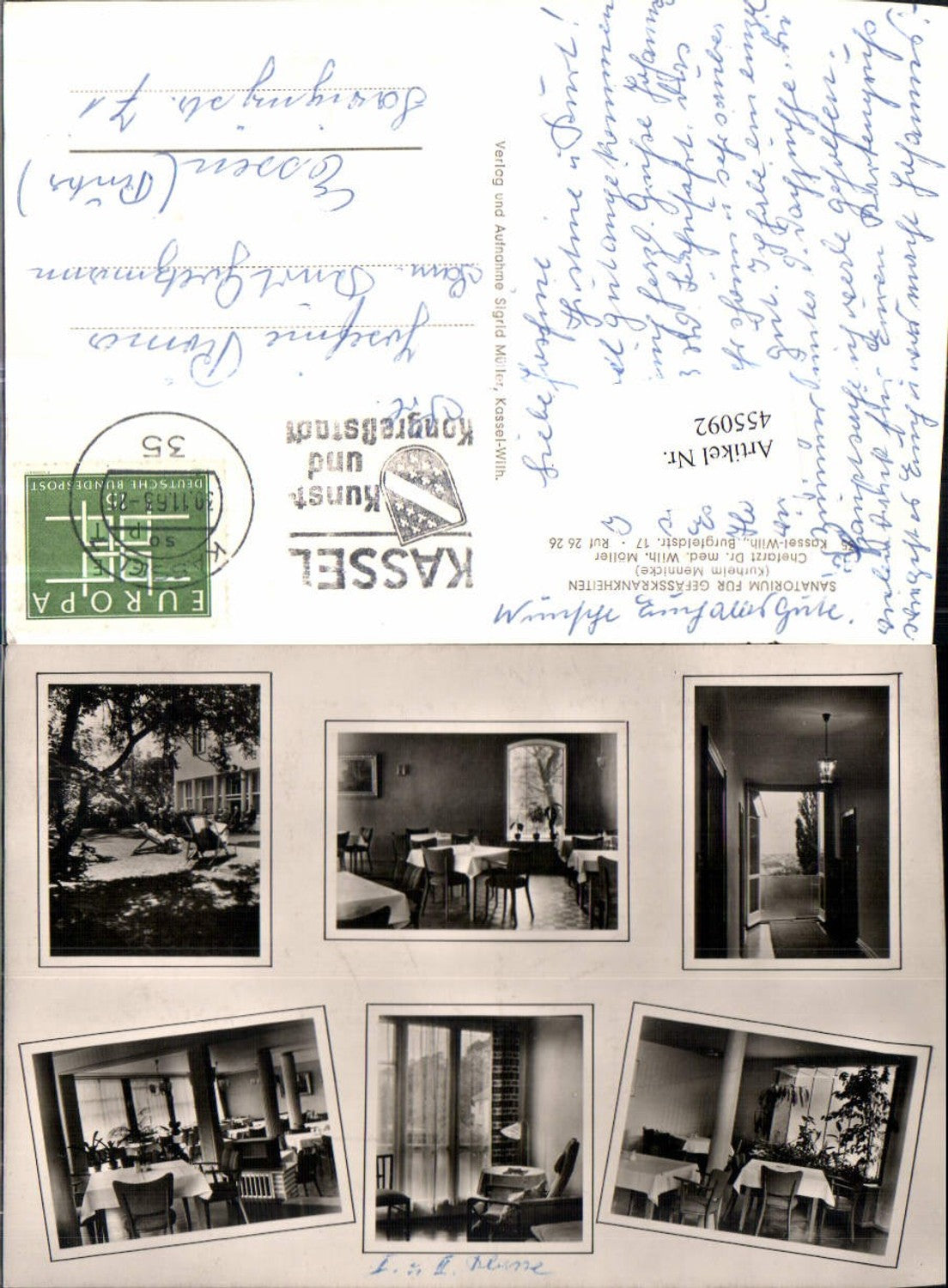 455092,Kassel Sanatorium für Gefäßkrankheiten Mehrbildkarte