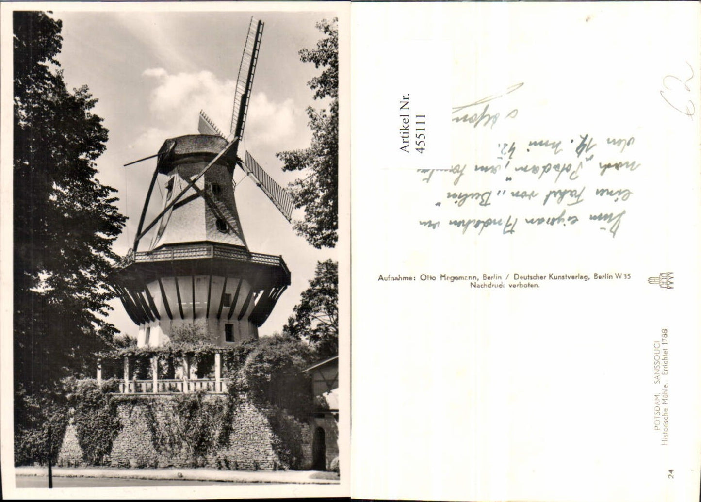 455111, Potsdam Sanssouci Historic Mill Windmill