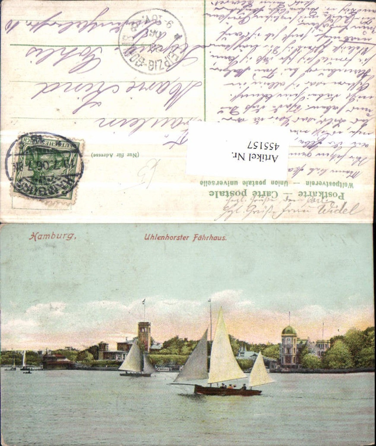 455157,Hamburg Uhlenhorster Fährhaus Segelboote