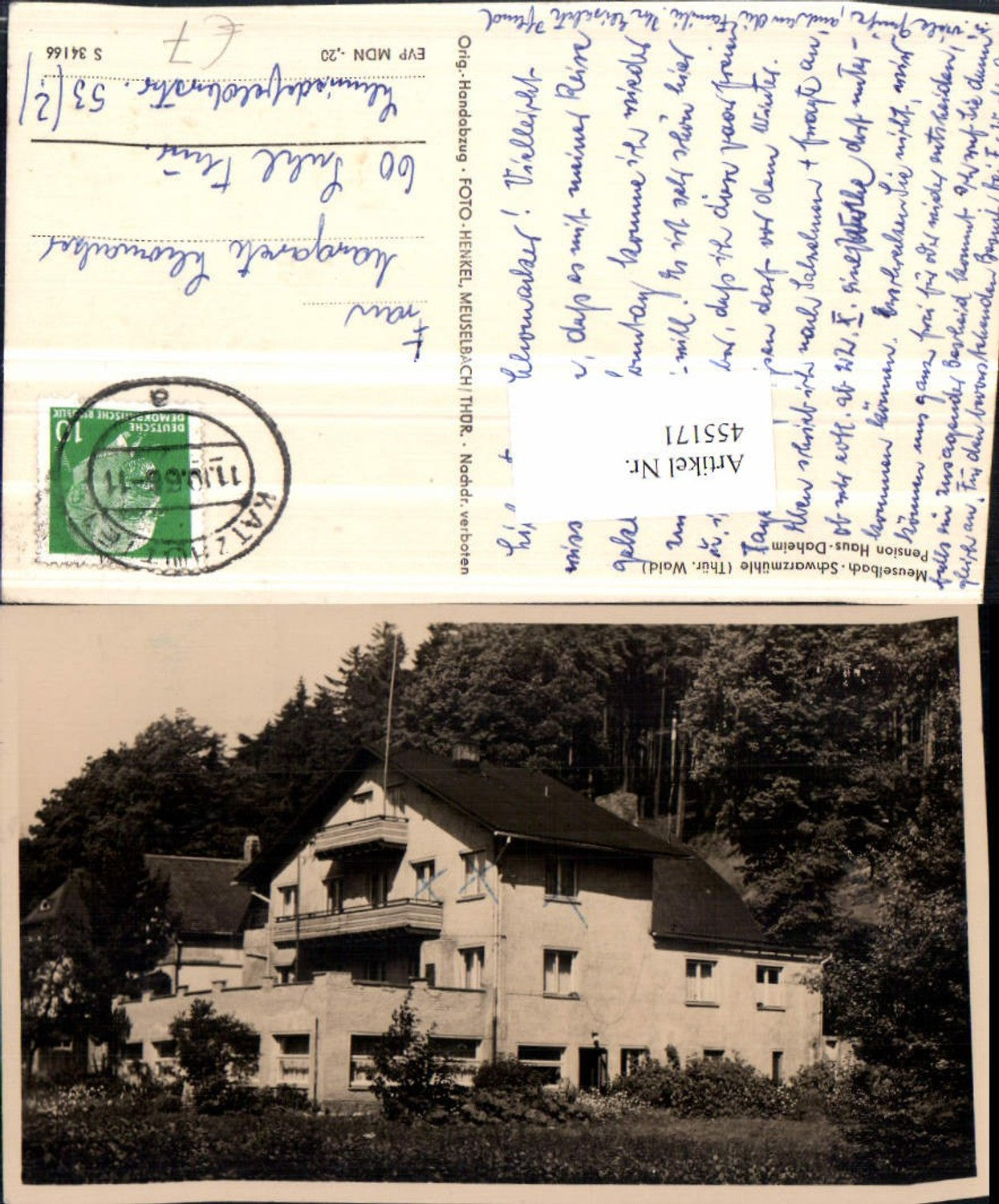 455171, Meuselbach-Schwarzmühle Pension Haus Daheim