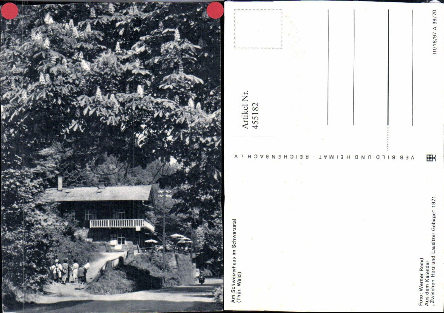 455182,Schwarzatal Schweizerhaus b. Schwarzburg pub VEB