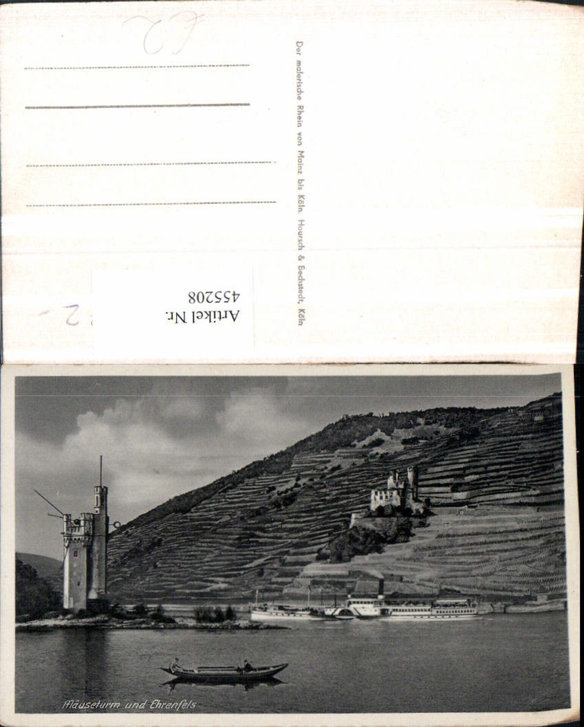 455208,Mäuseturm Turm u. Burg Ehrenfels b. Bingen Dampfer Boot