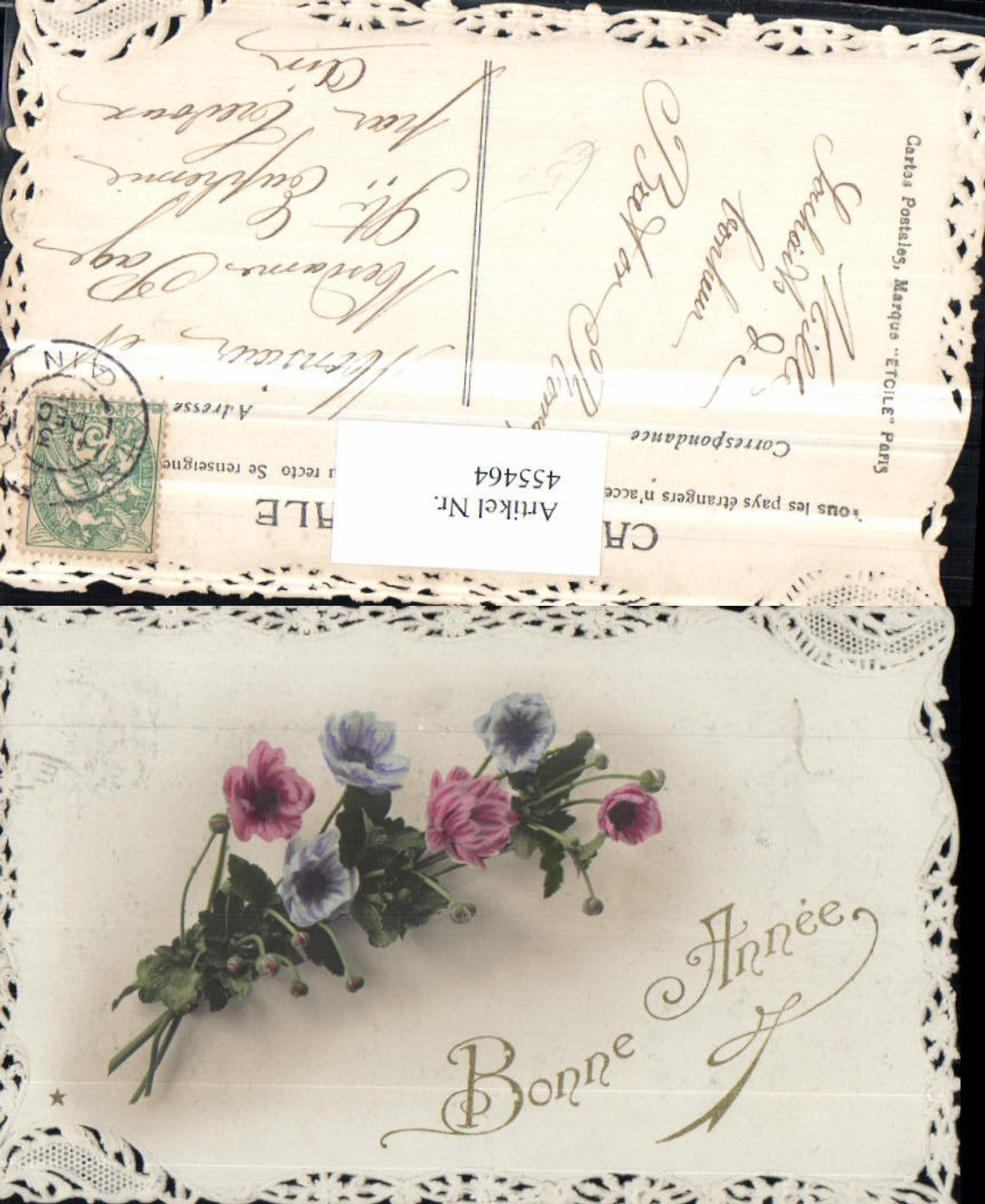 455464,Neujahr Blumen Anemonen Spitze Rahmen