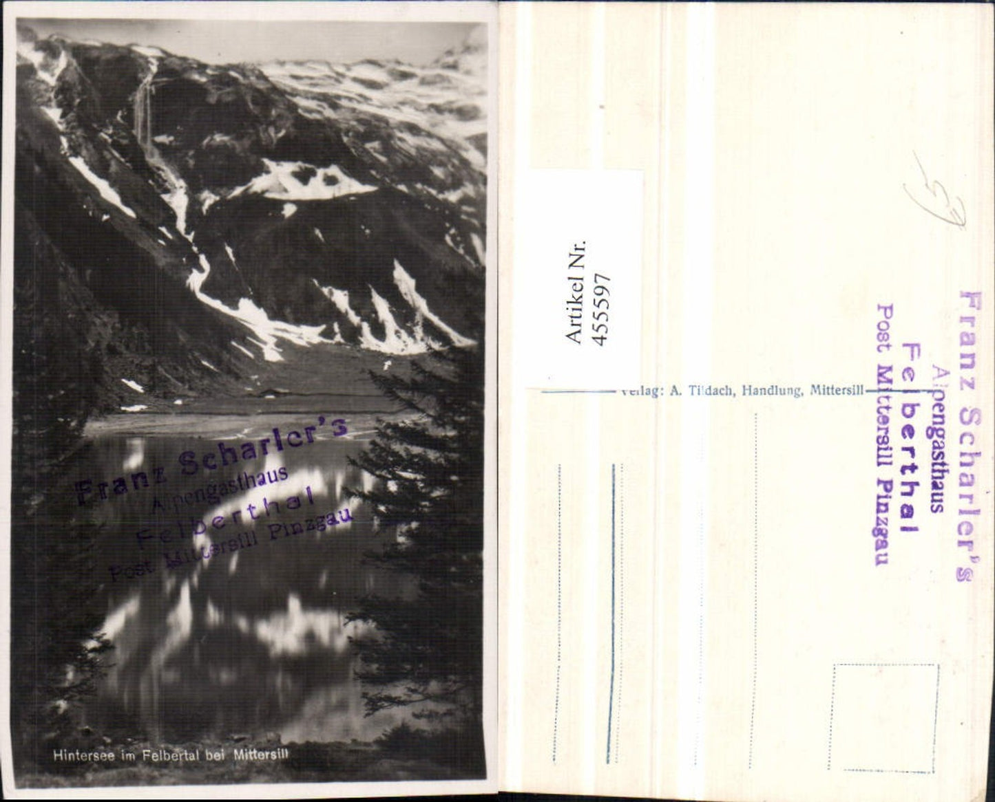 455597,Hintersee See im Felbertal b. Mittersill Bergkulisse