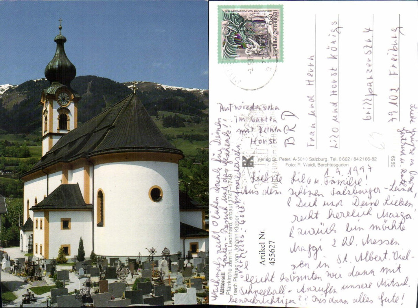 455627,Mittersill Pfarrkirche Kirche Bergkulisse