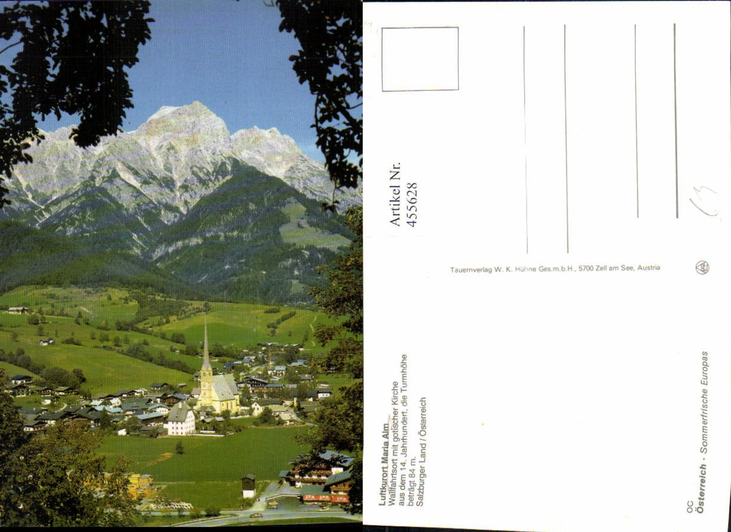 455628,Maria Alm am Steinernen Meer Totale Bergkulisse