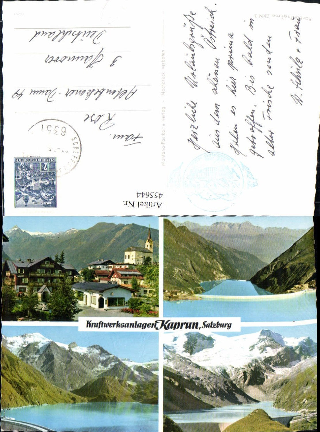 455644,Kaprun Teilansicht Kraftwerksanlage Talsperre Mehrbildkarte