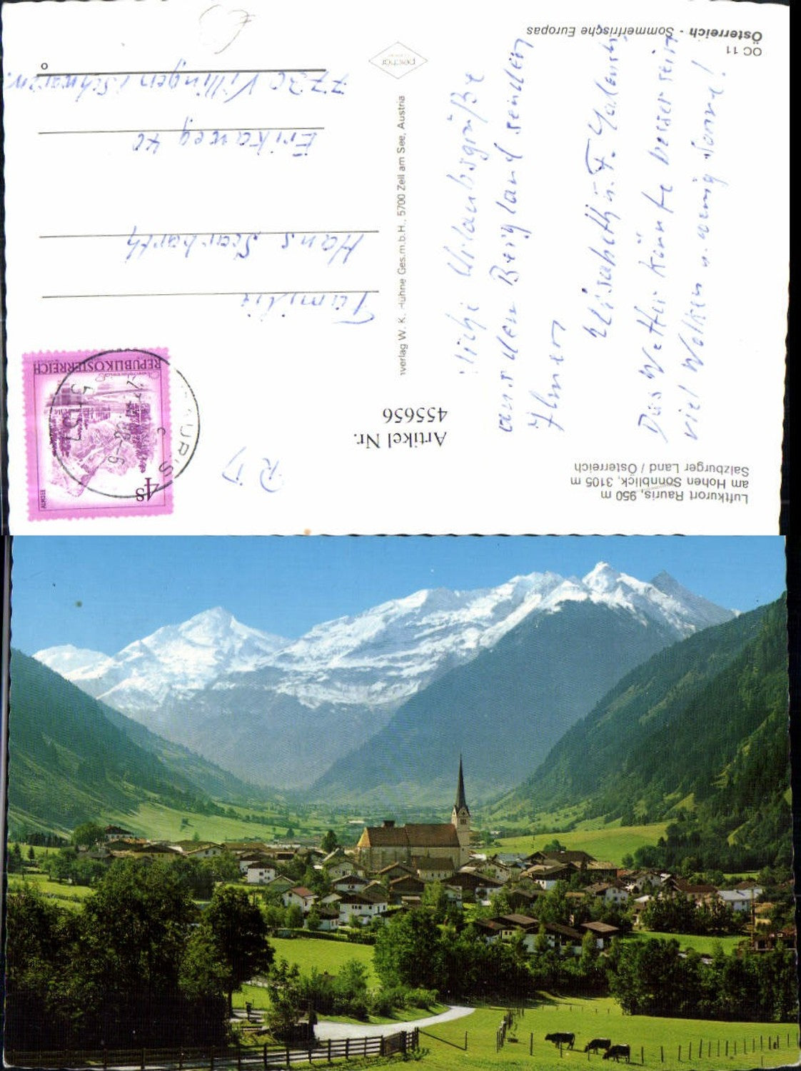 455656,Rauris am Hohen Sonnblick Totale Bergkulisse