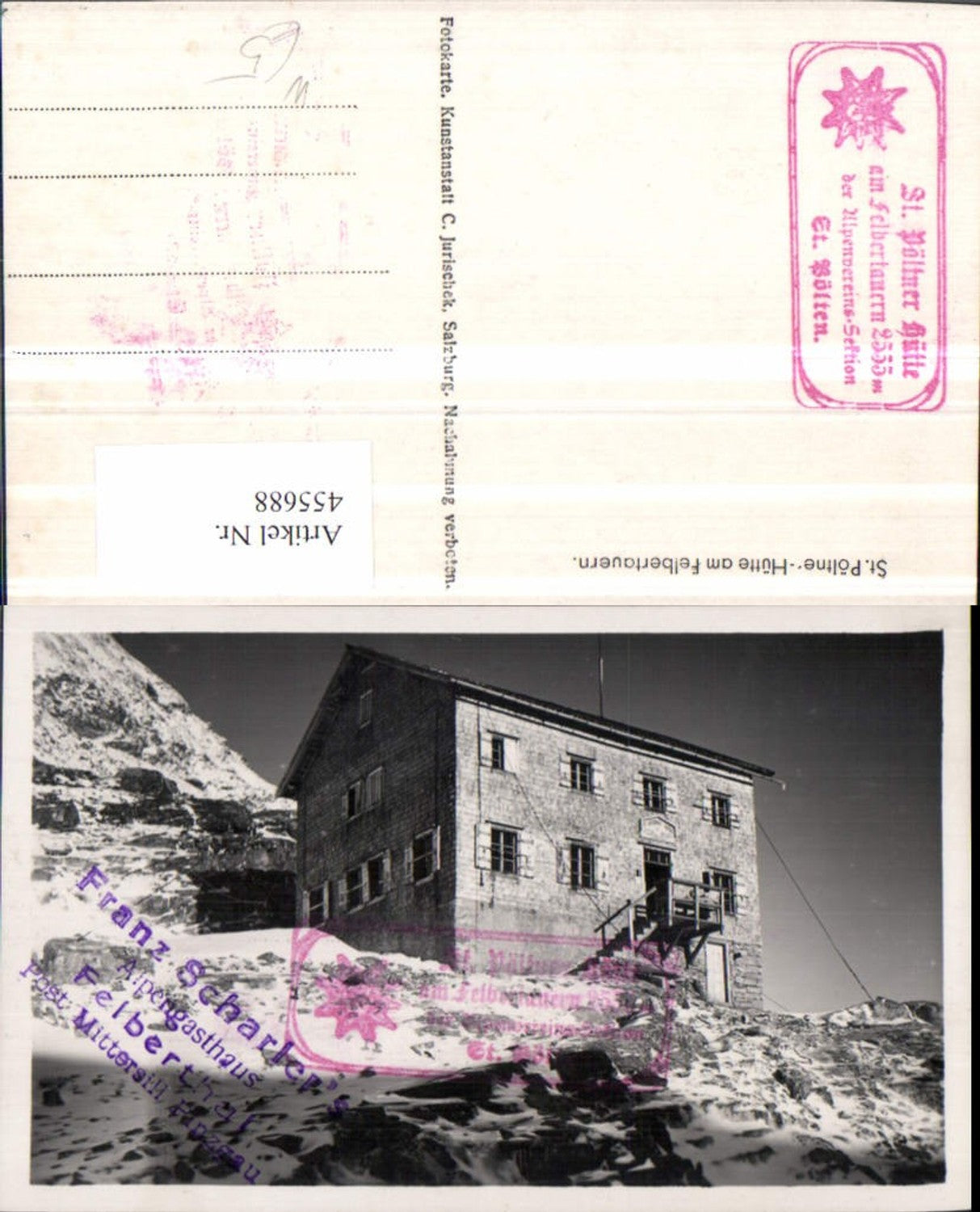 455688,St. Pöltner-Hütte Berghütte am Felbertauern b. Mittersill