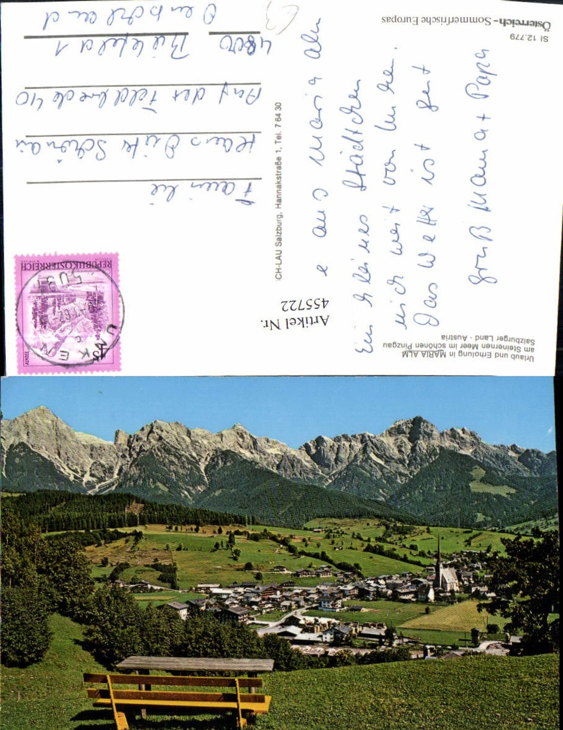 455722,Maria Alm am Steinernen Meer Totale Bergkulisse