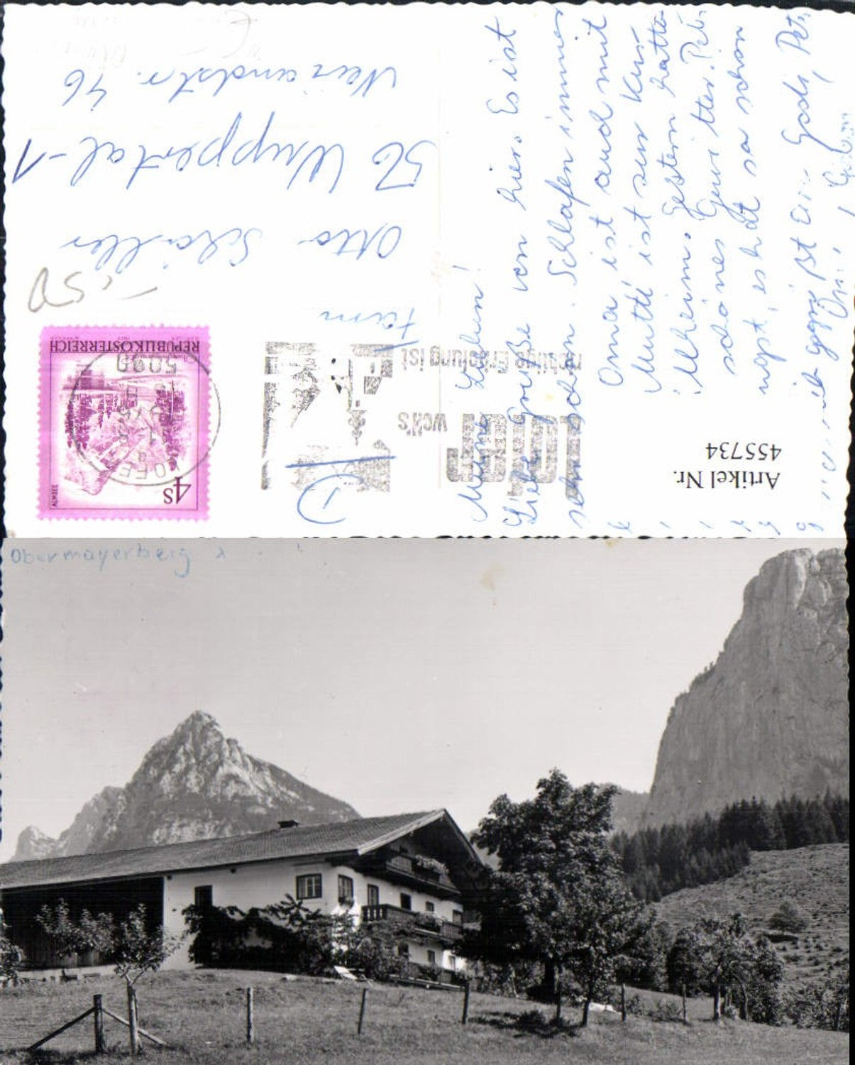 455734,Obermayerberg b. Lofer Haus Bergkulisse