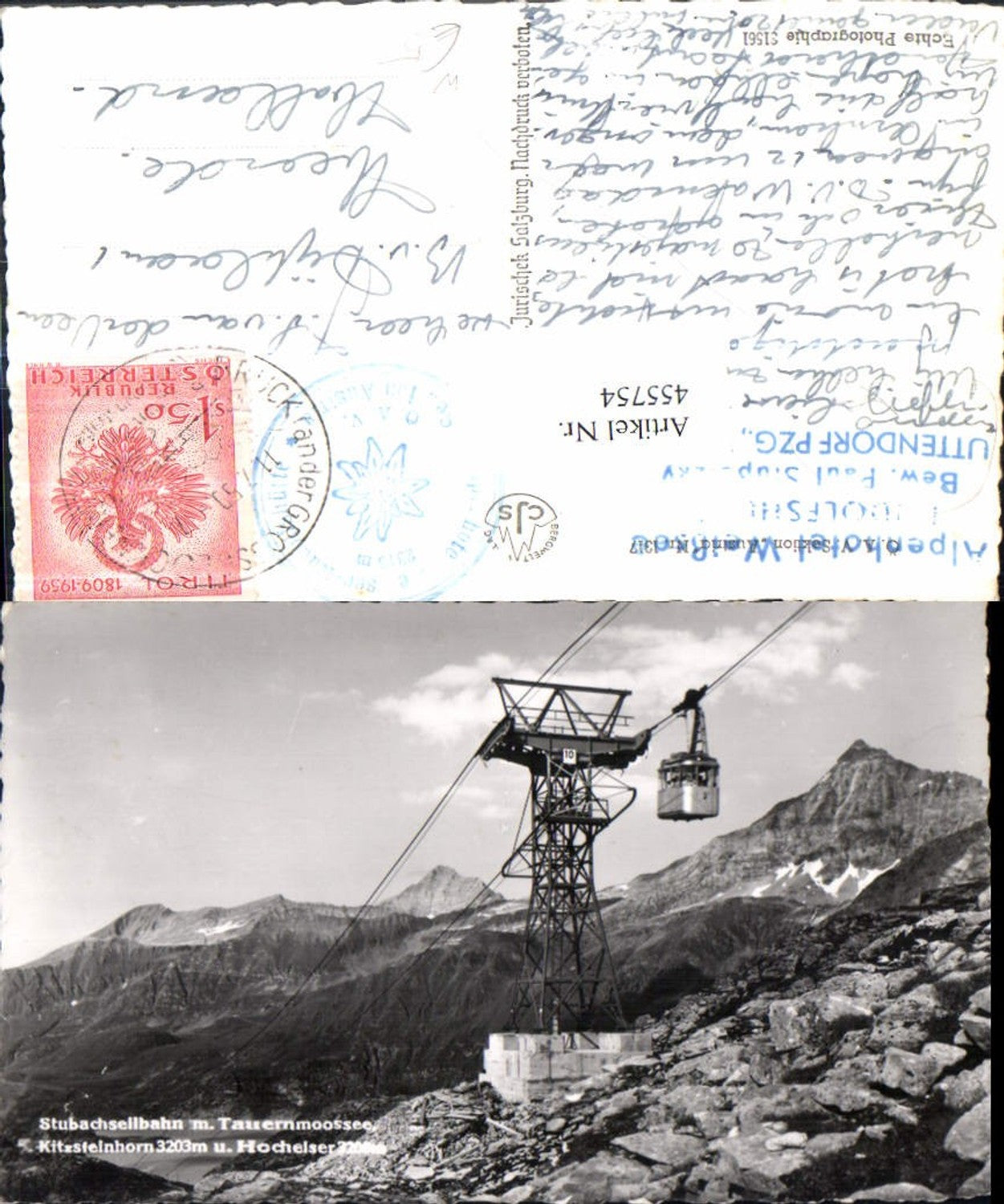 455754,Stubachseilbahn Seilbahn b. Uttendorf Bergkulisse