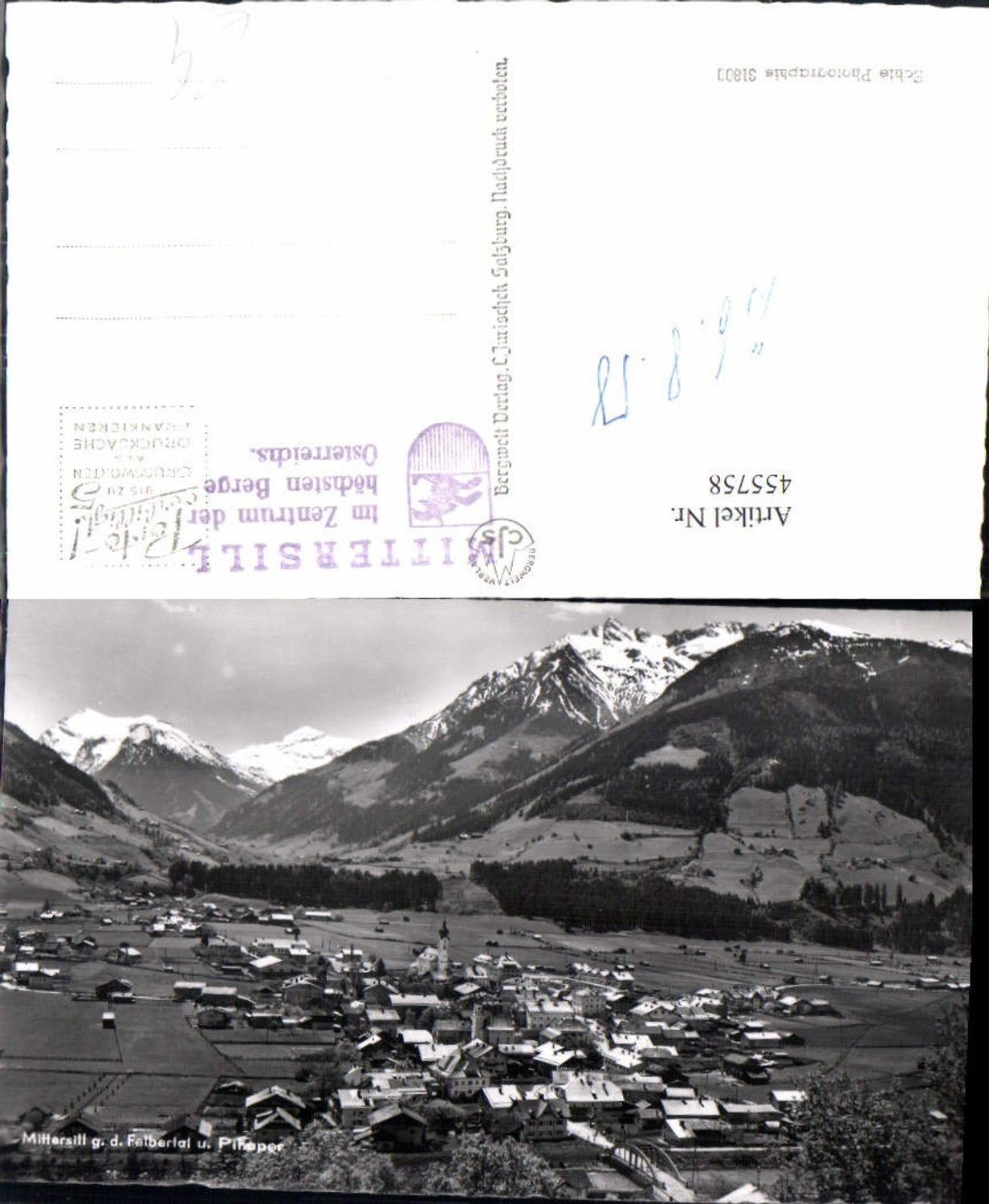 455758,Mittersill Totale geg. Felbertal Bergkulisse