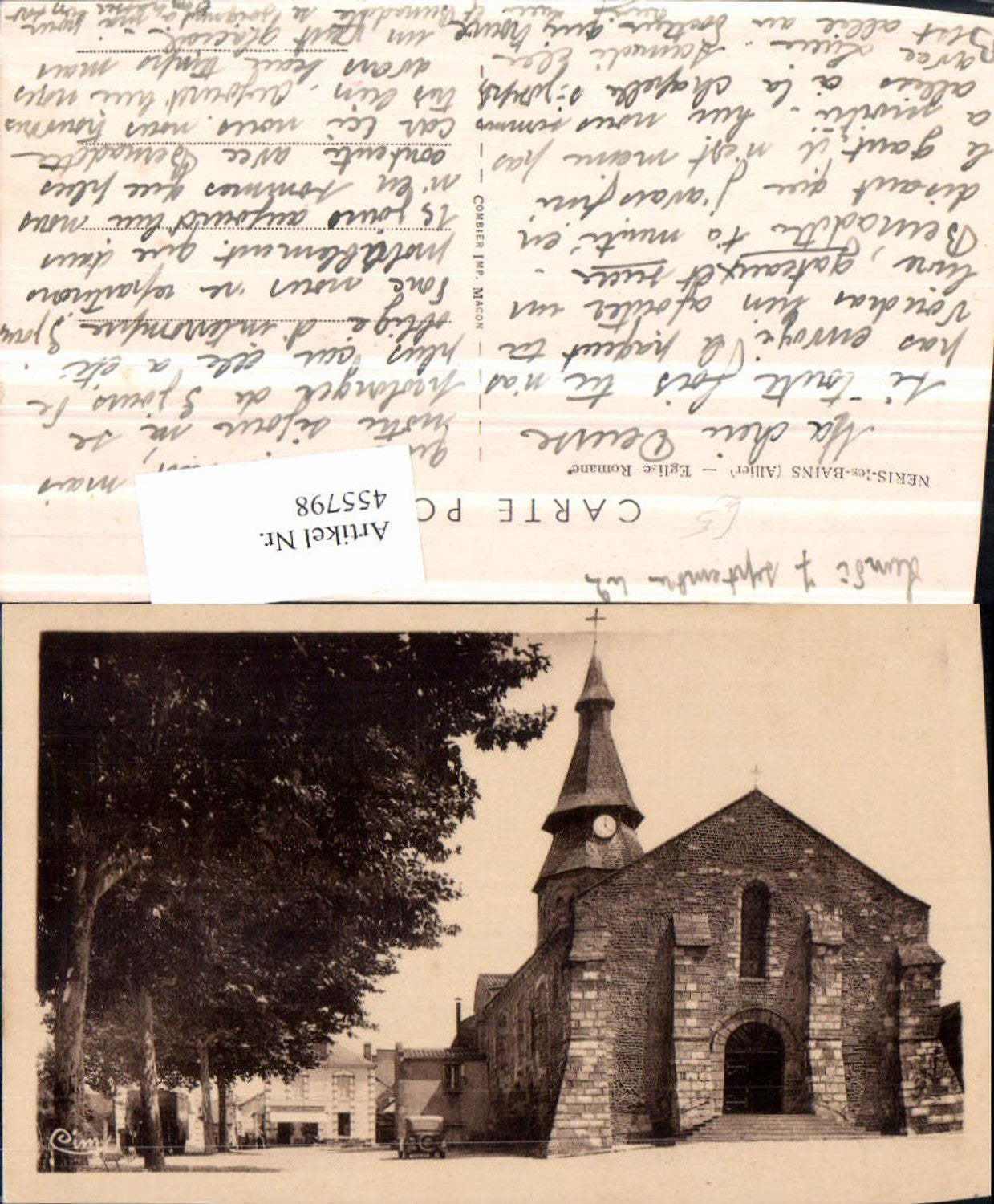 455798,Auvergne Allier Neris-les-Bains Eglise Romane Kirche