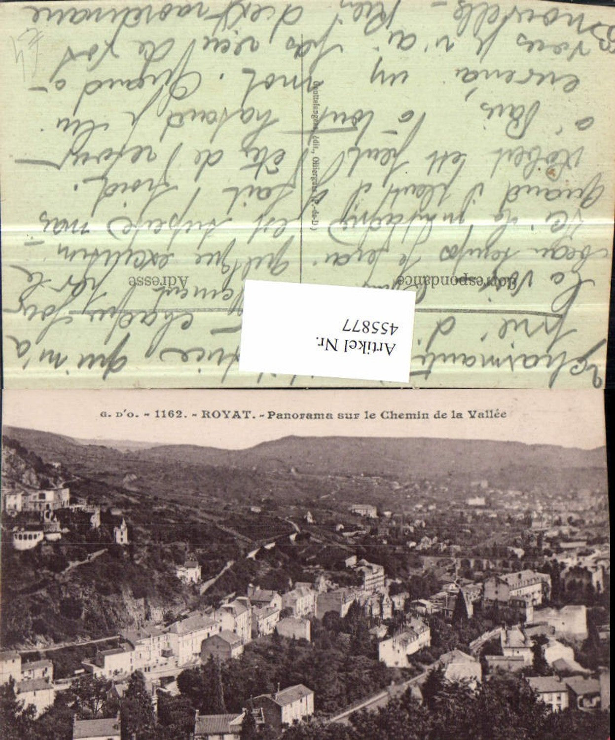 455877,Auvergne Puy-de-Dome Royat Panorama sur le Chemin Totale