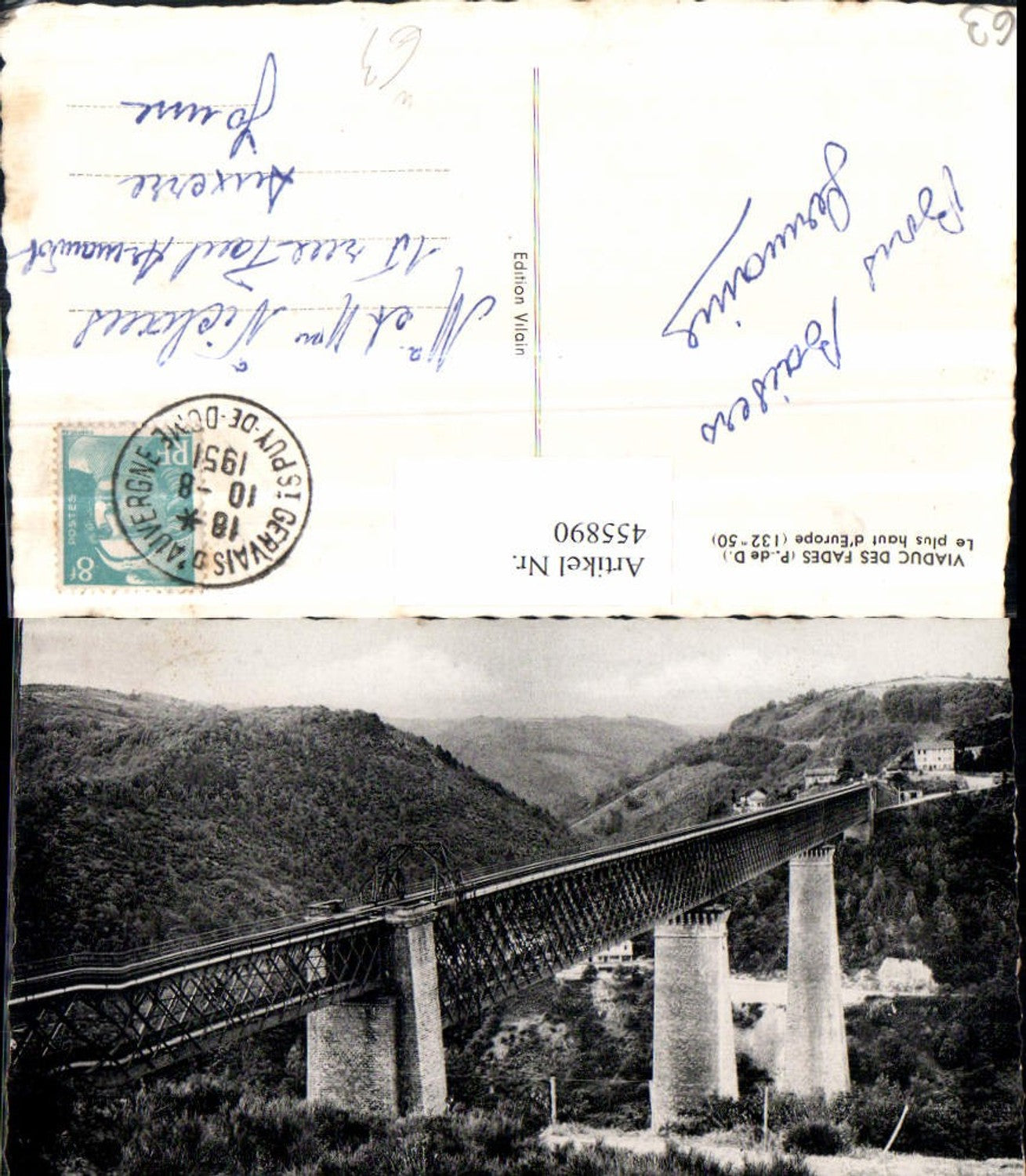 455890,Auvergne Puy-de-Dome Viaduc des Fades Viadukt Brücke